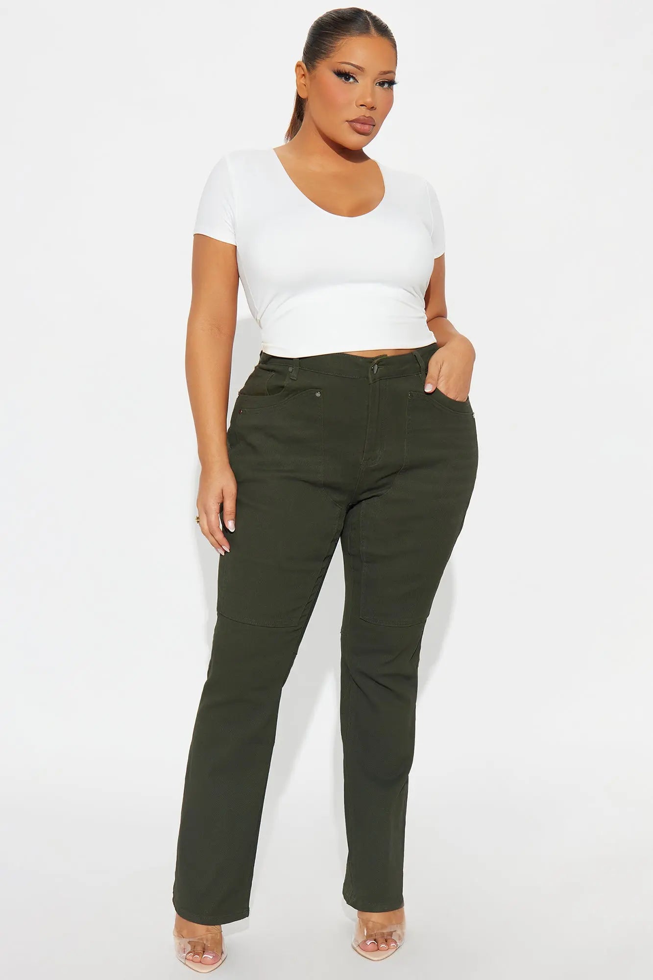 Headed West Straight Leg Pant - Dark Olive 