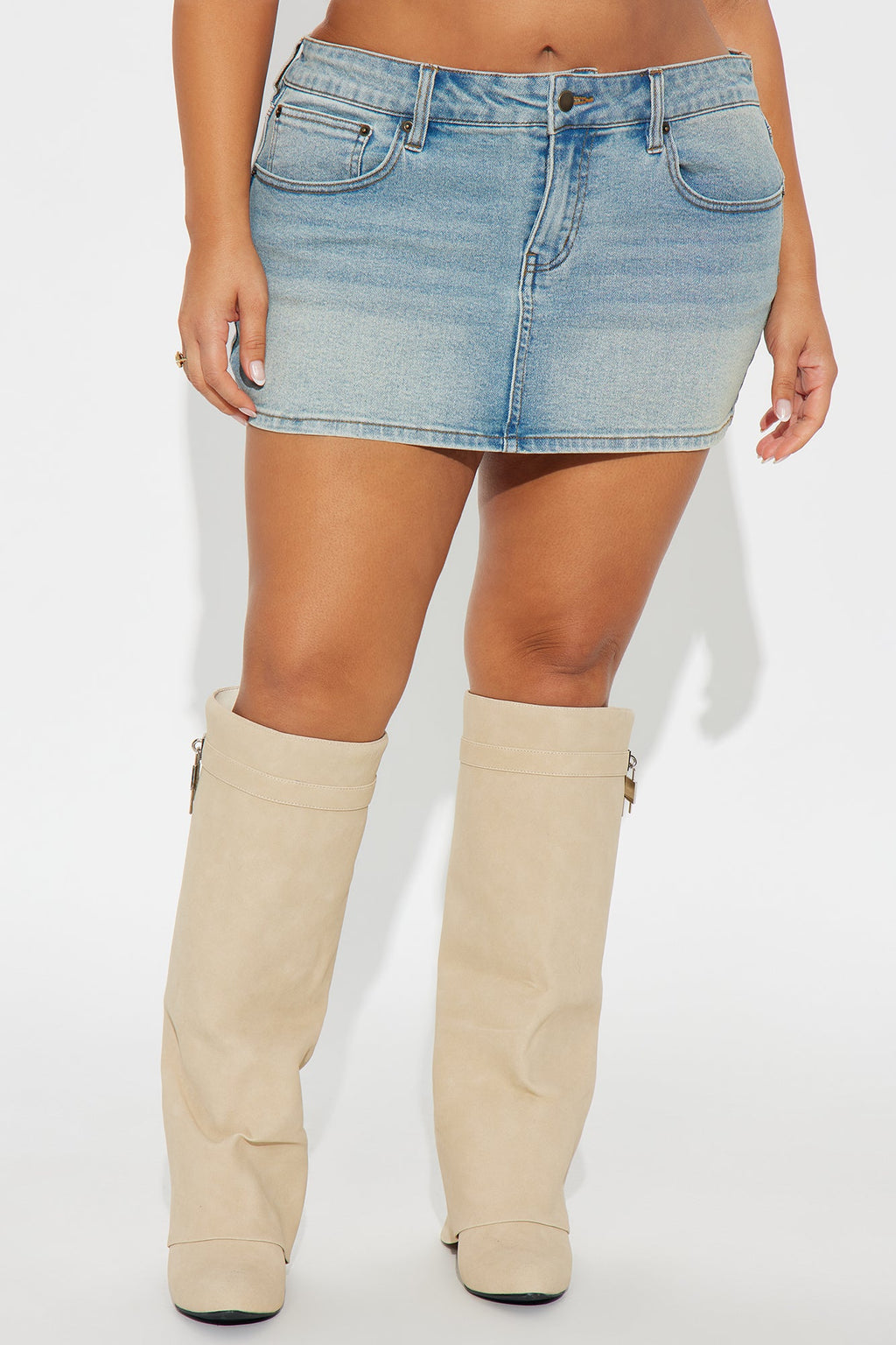The OG Tinted Denim Micro Mini Skirt - Medium Wash 
