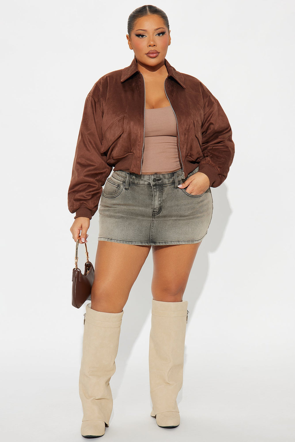 The OG Tinted Denim Micro Mini Skirt - Grey 