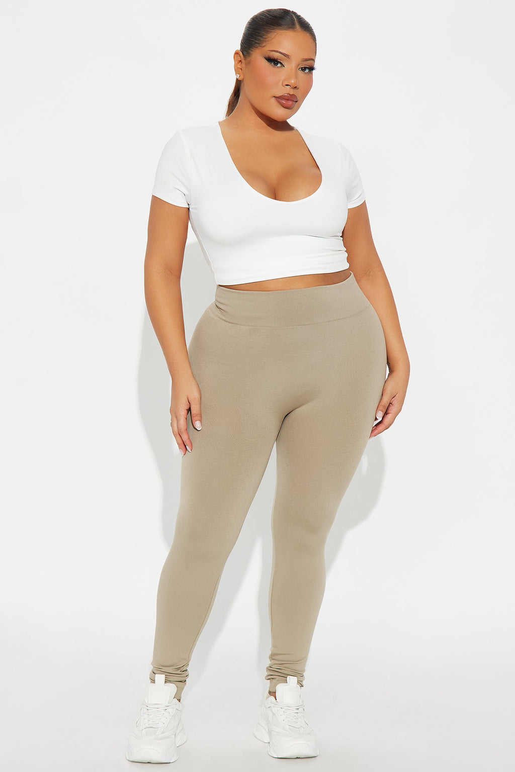Smooth It Out High Rise Legging - Stone