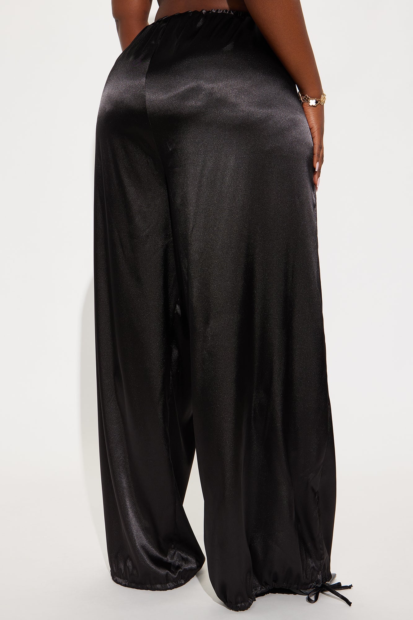 Destinee Satin Balloon Pants 29″ - Black