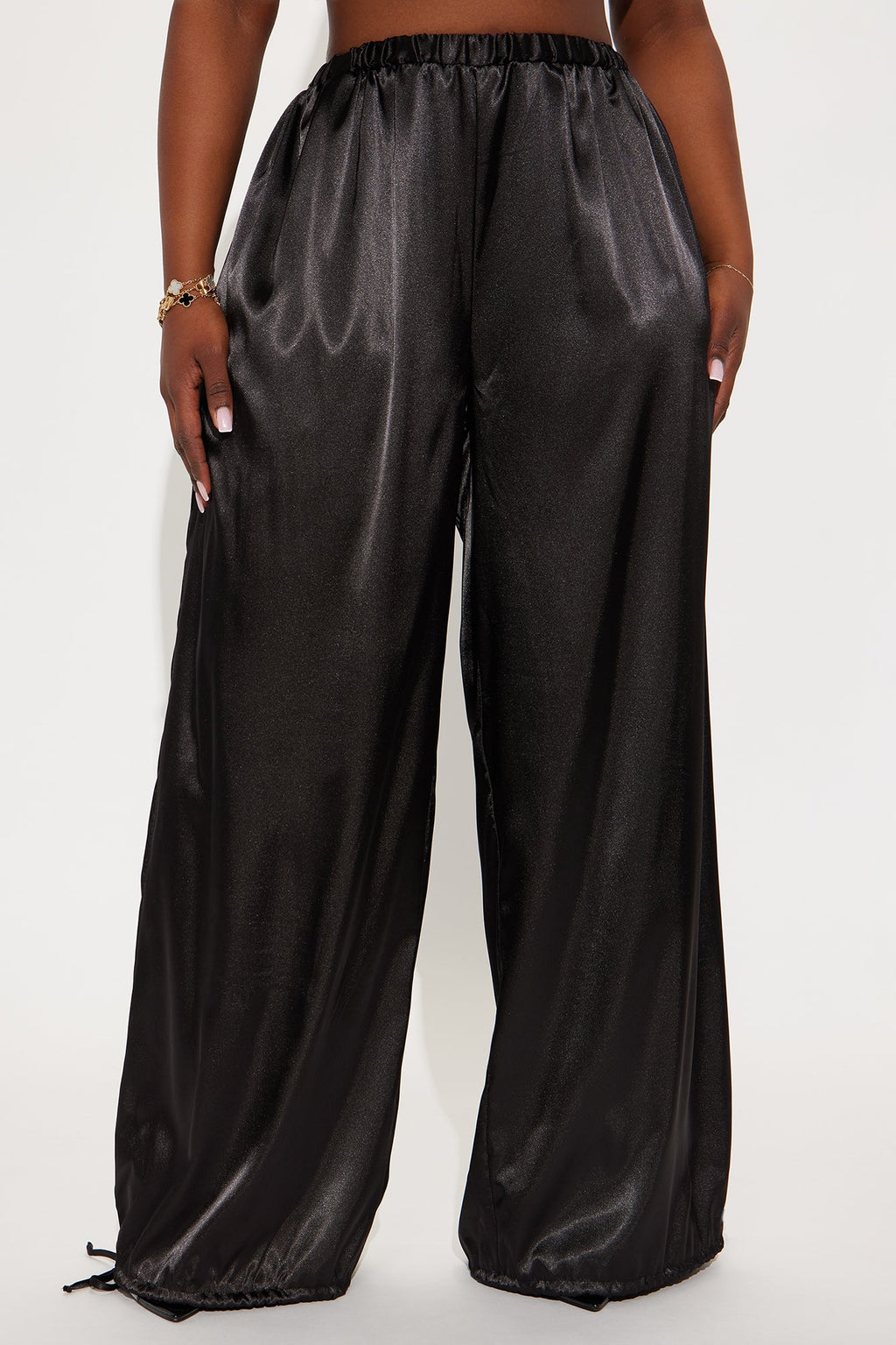 Destinee Satin Balloon Pants 29″ - Black