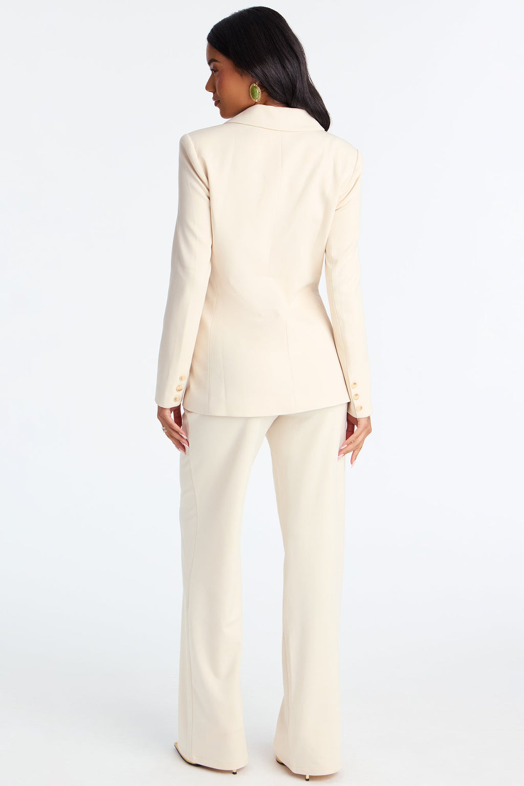 Gabby Ponte Blazer Pant Set - Cream