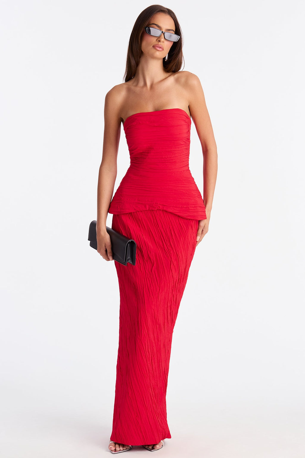 Cannot Be Tamed Pleated Gown - Red
