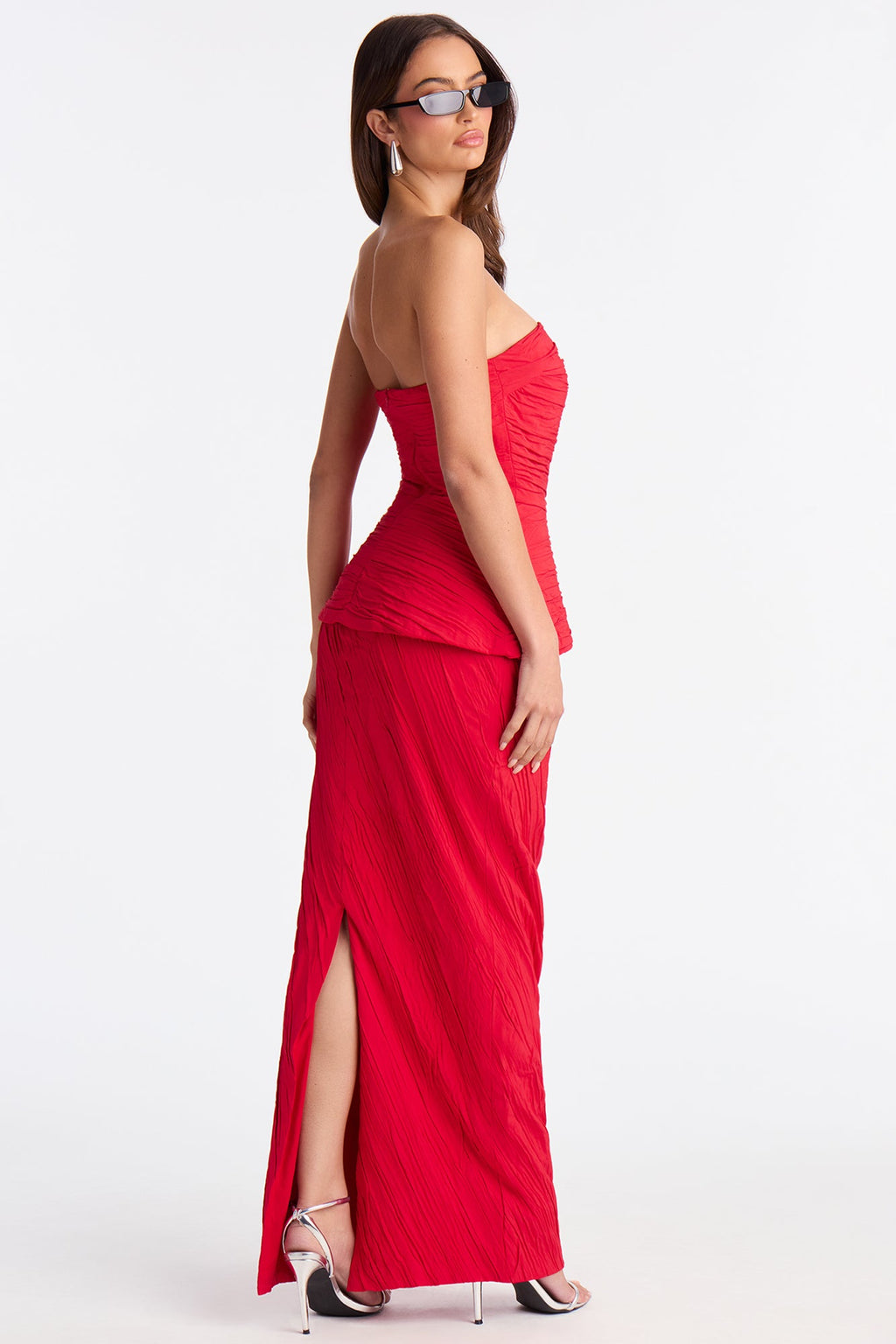 Cannot Be Tamed Pleated Gown - Red