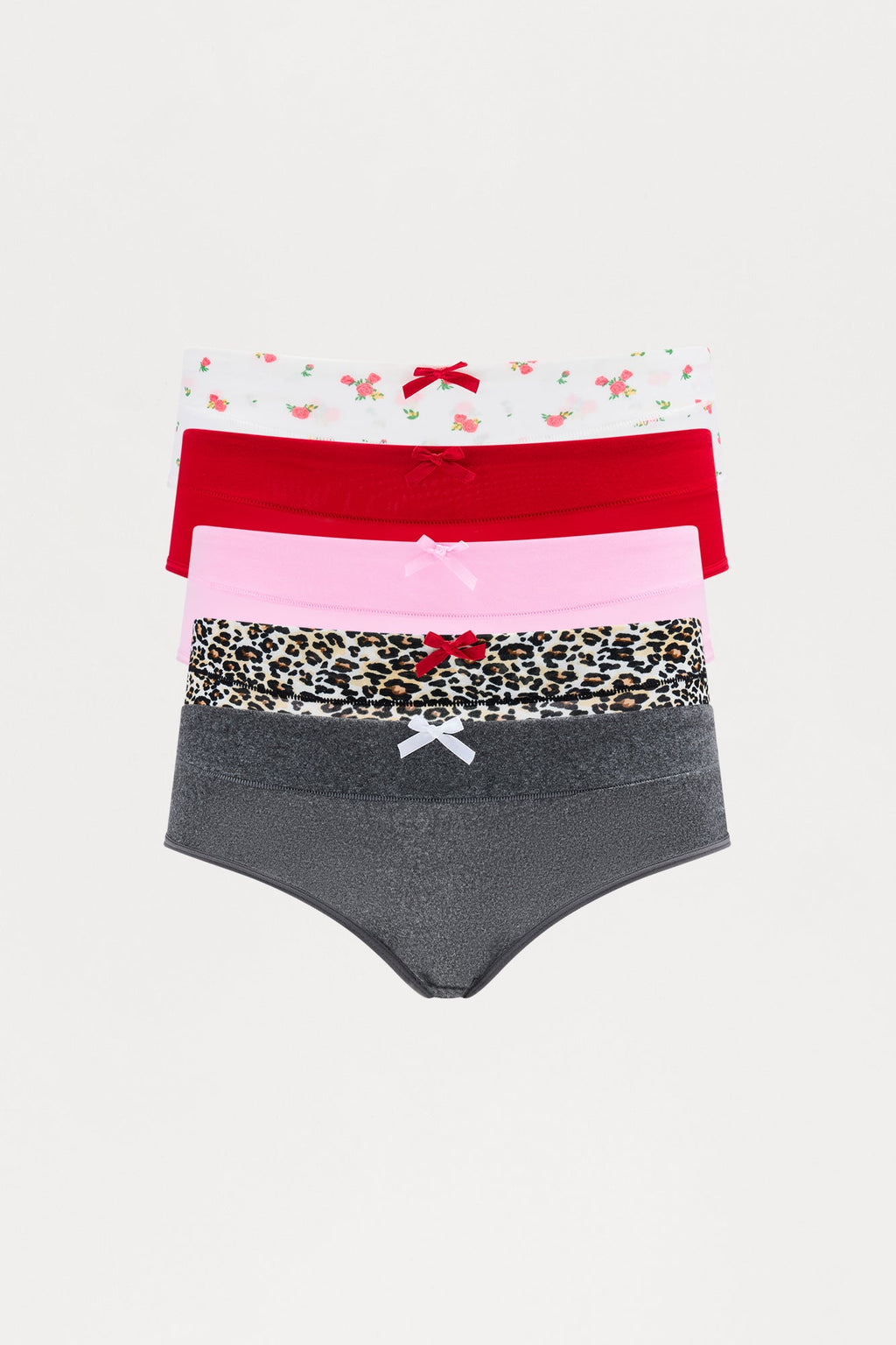 Cutie Pie 5 Pack Hipster Panties - Rose/Combo