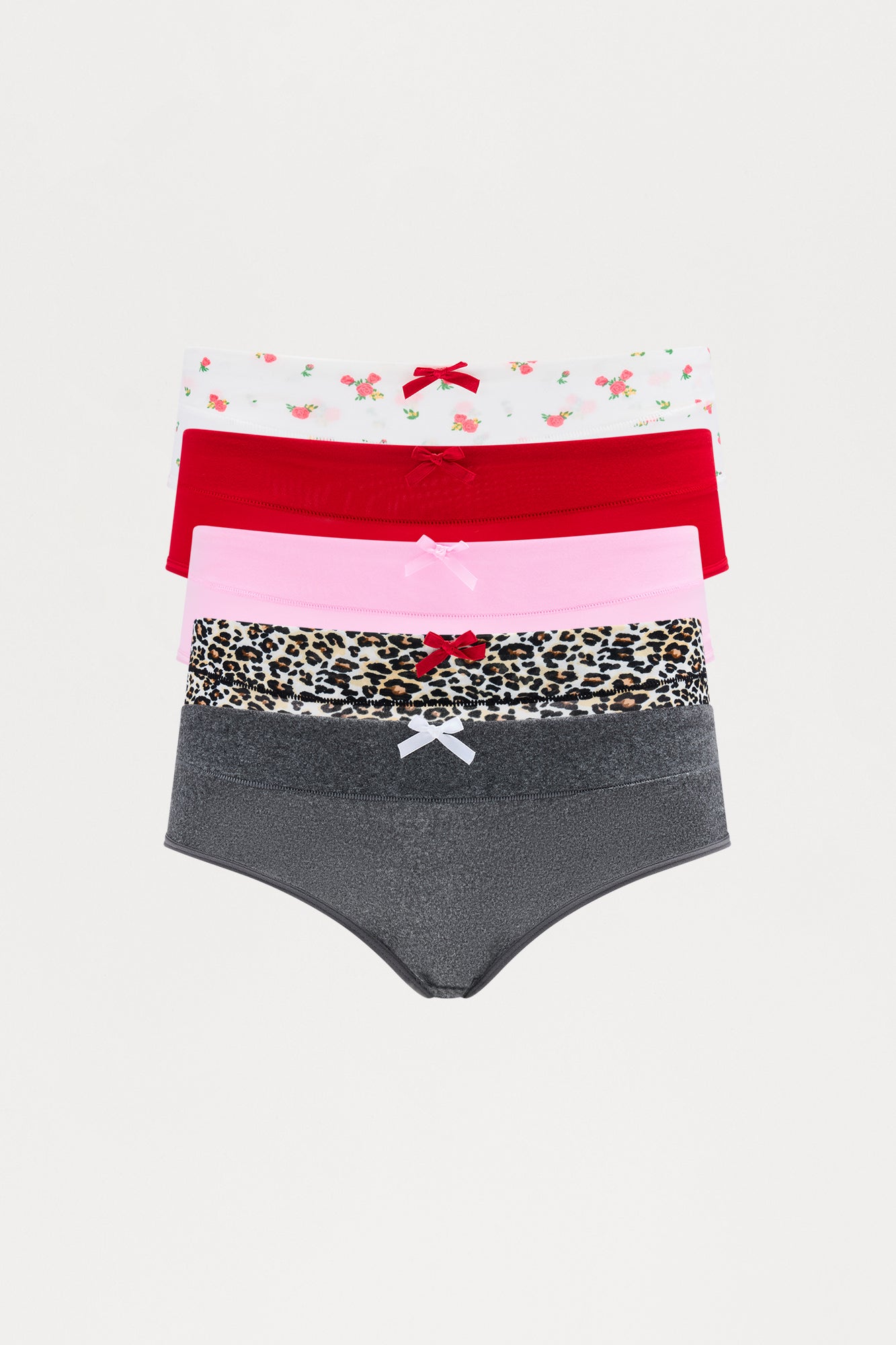 Cutie Pie 5 Pack Hipster Panties - Rose/Combo