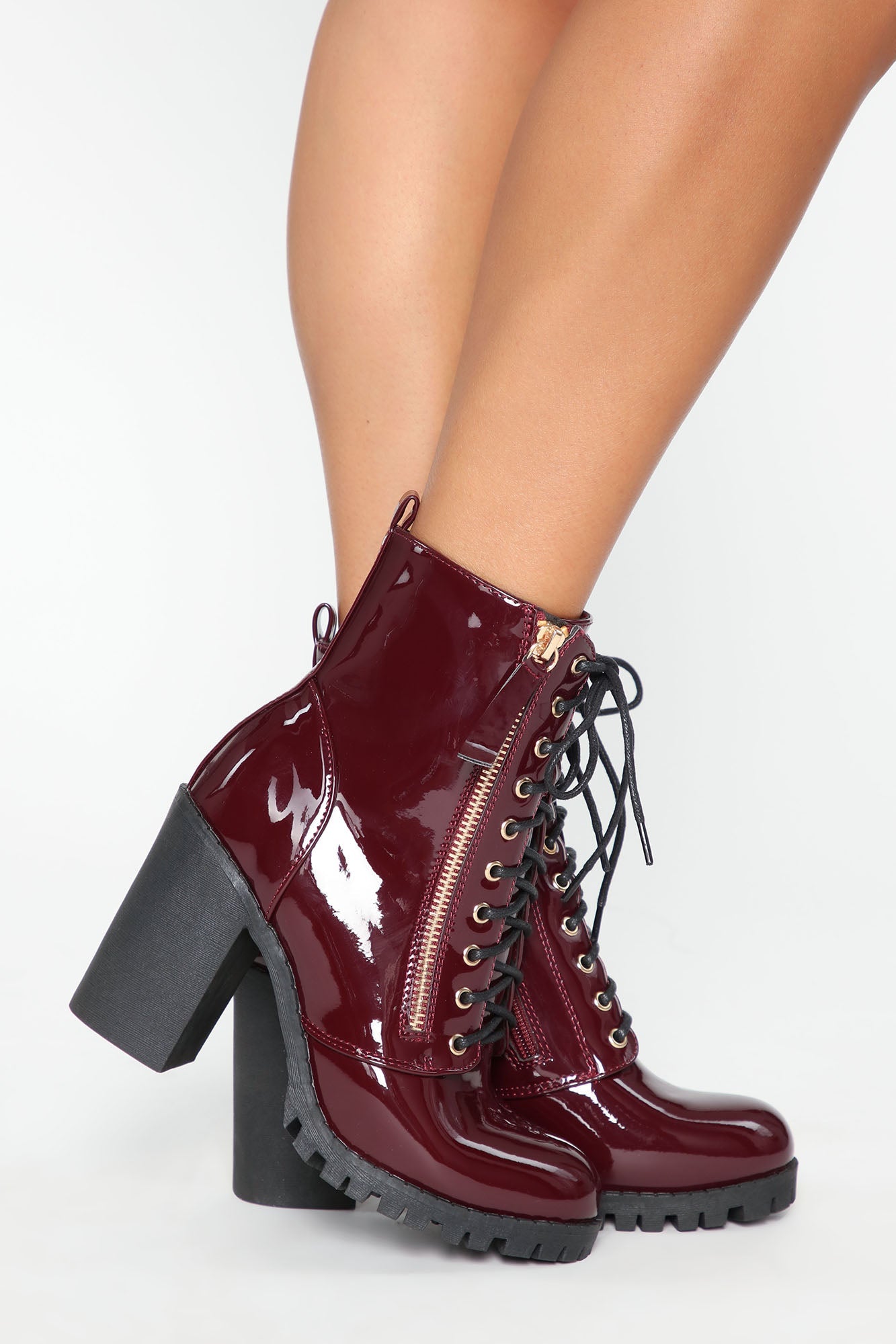 Wait A Bit Longer Booties - Burgundy