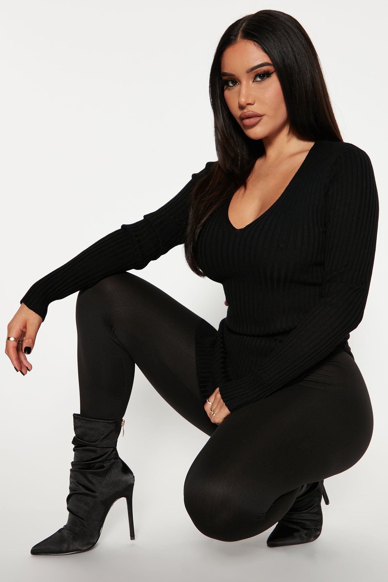 Giving Me The Feels Sweater - Black