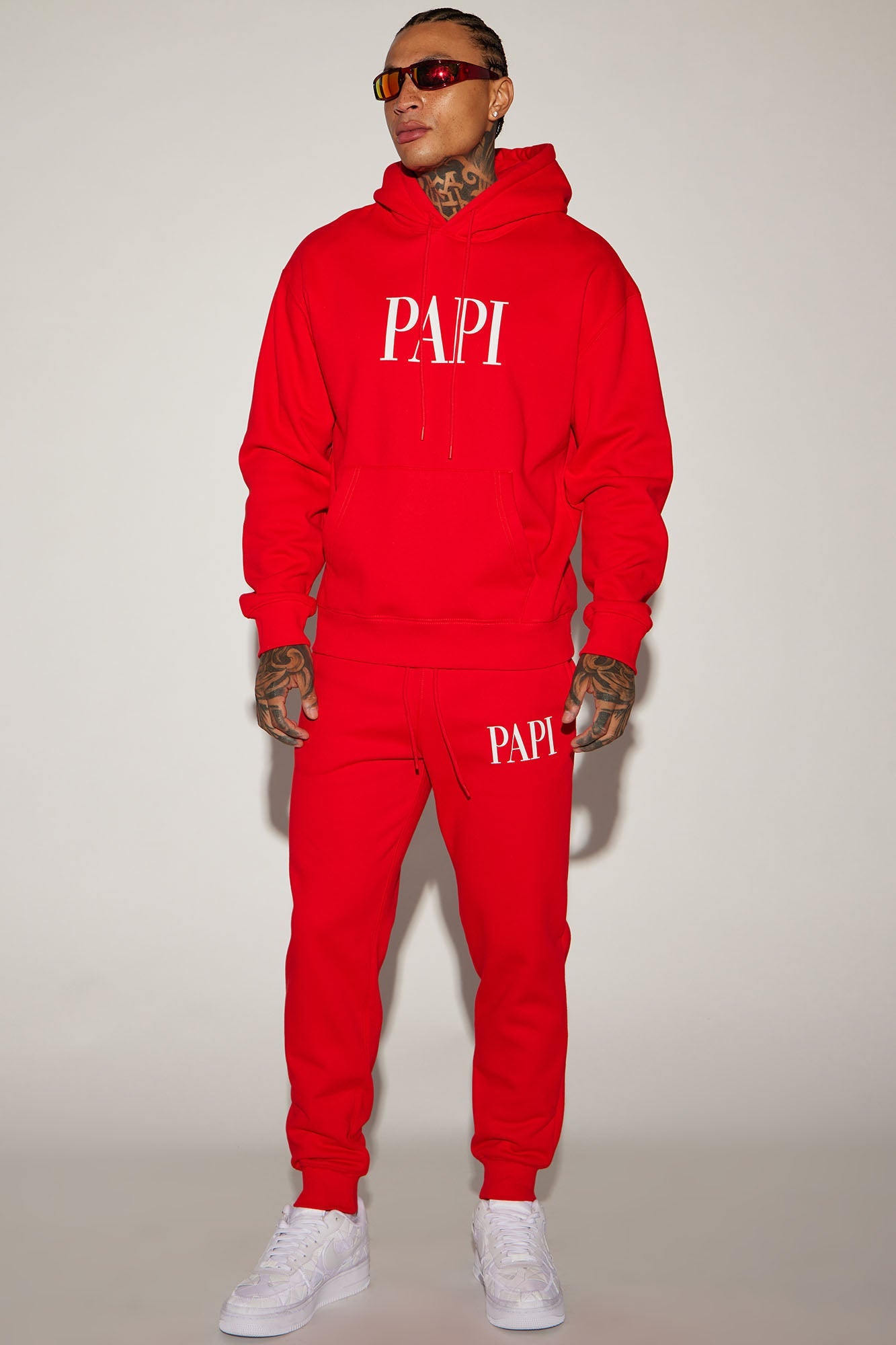 Family Goals Papi Hoodie - Red