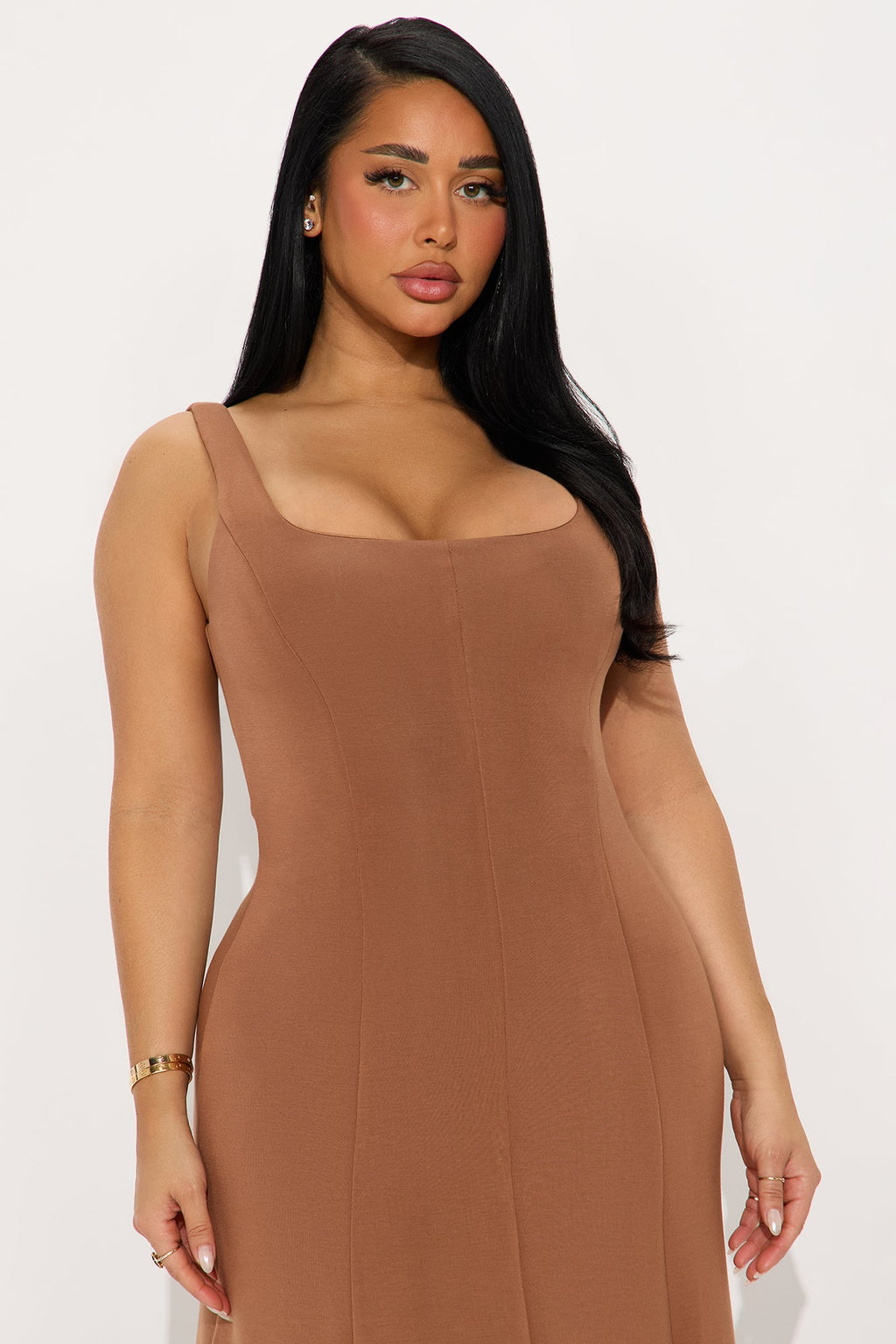 Debbie Flowy Maxi Dress - Mocha