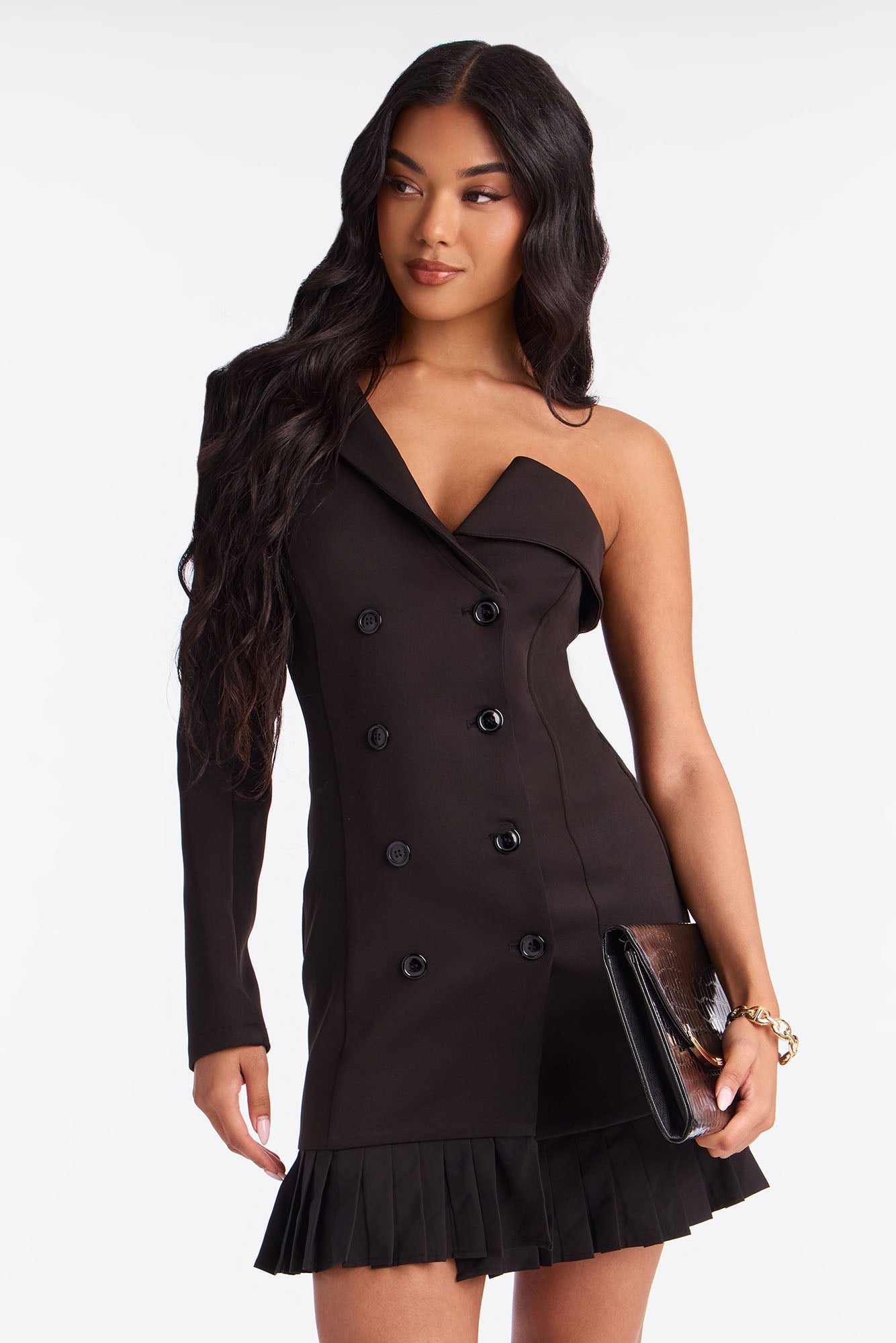 Lawyer Up Babe Mini Dress - Black