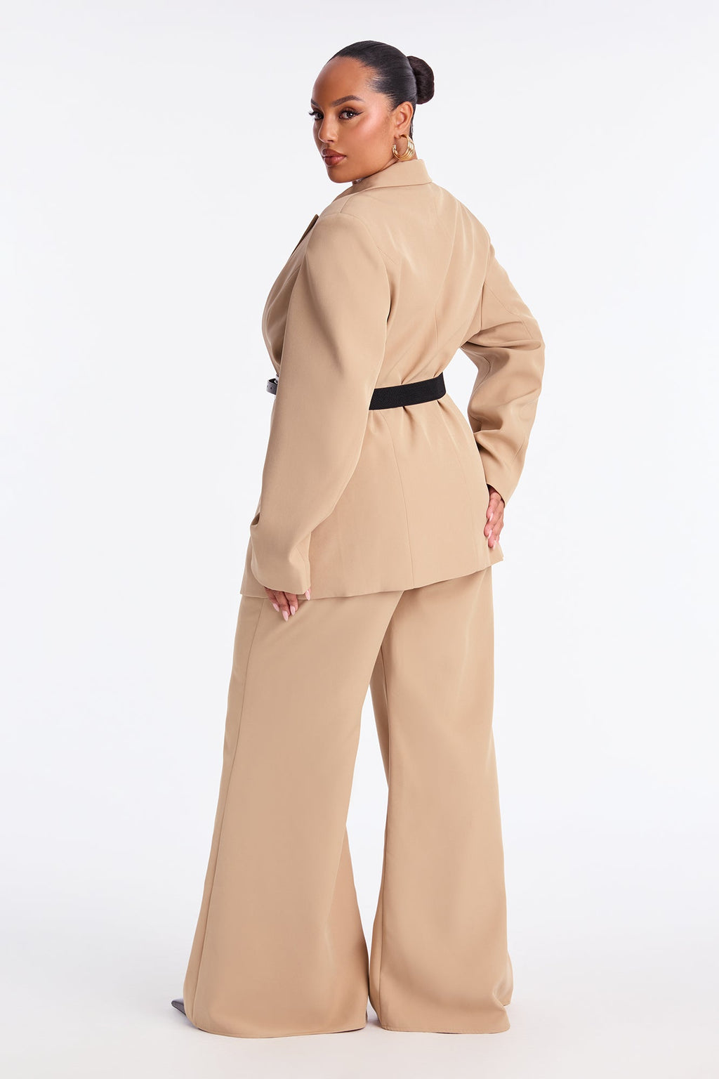 Power Boss Babe Blazer Pant Set - Taupe