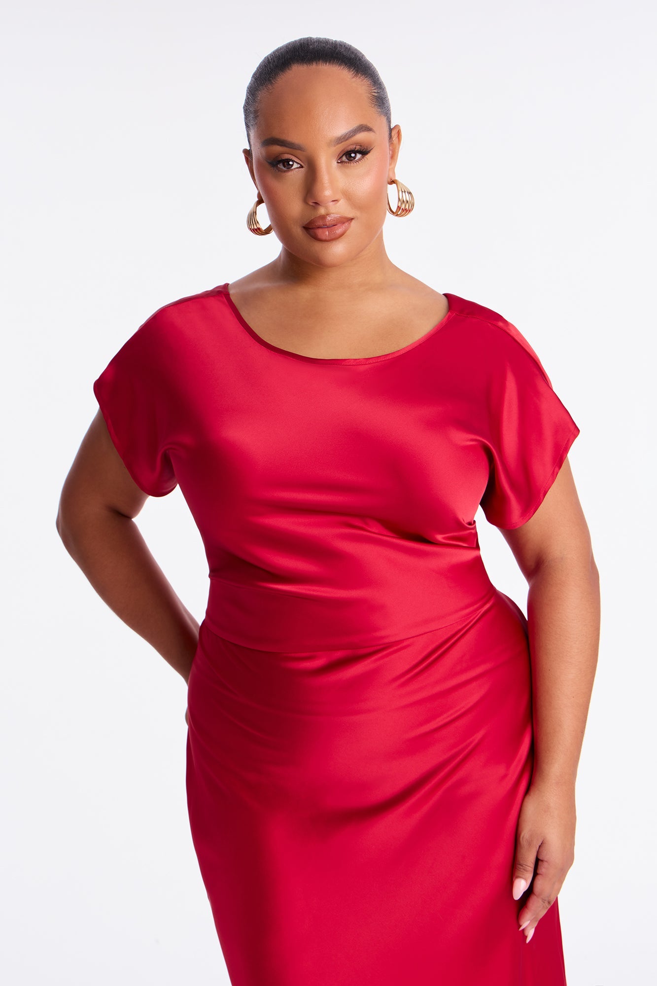 Gleaming Beauty Backless Maxi Gown - Red