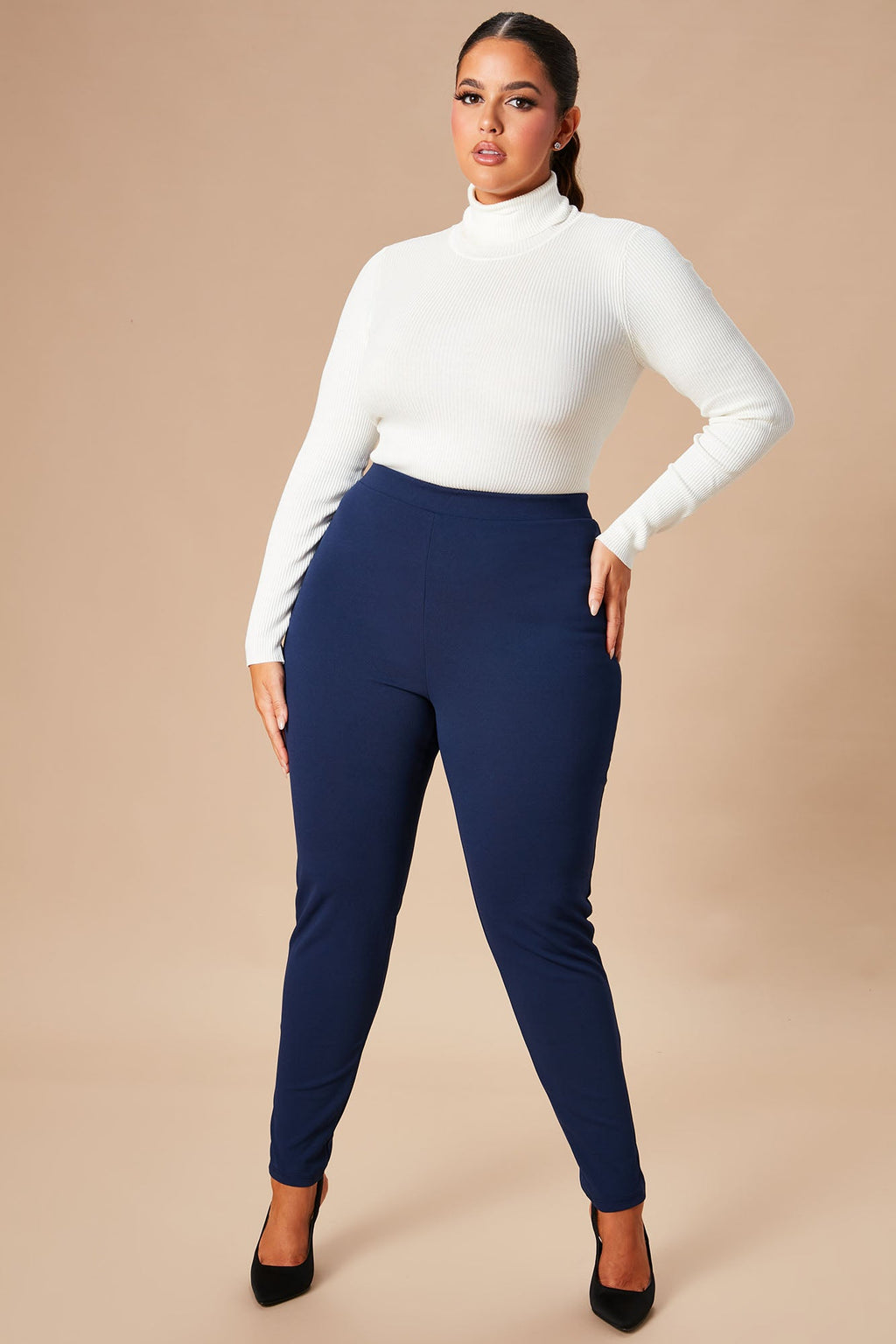 Tara Turtle Neck Sweater - Ivory