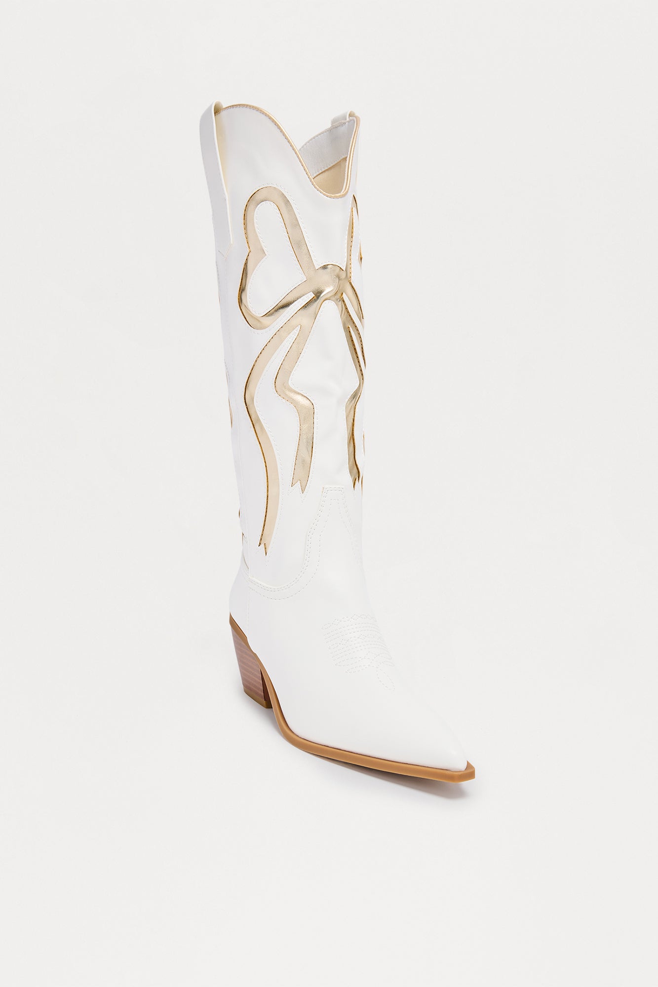 Truett Bow Cowboy Boots - White