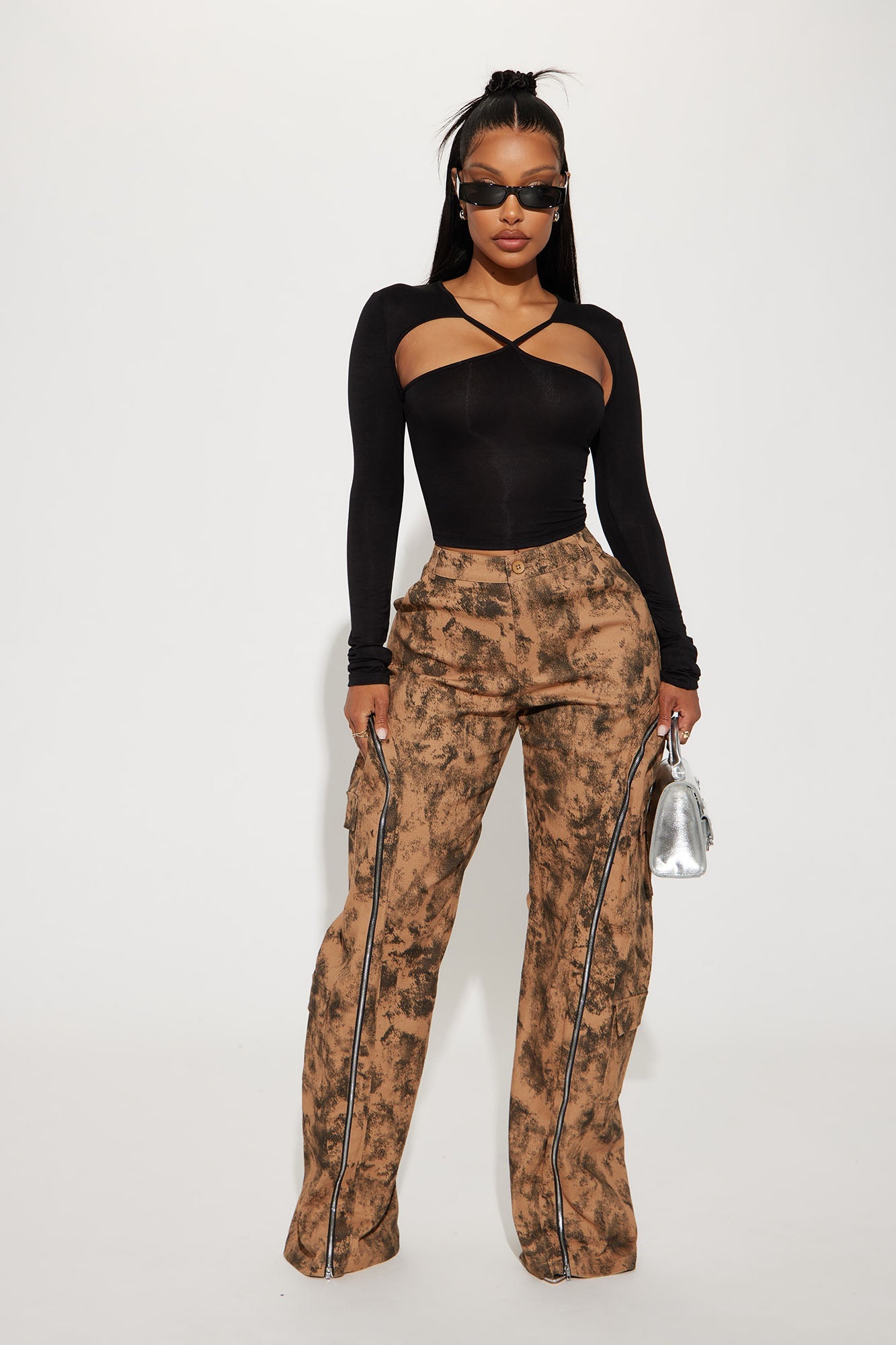 Courtney Cut Out Top - Black
