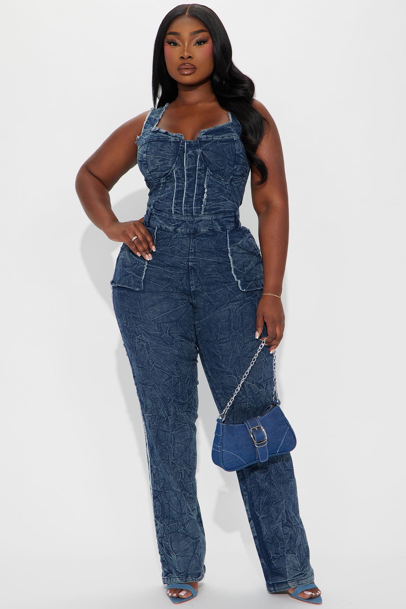 Trust Issues Denim Jumpsuit - Dark Wash