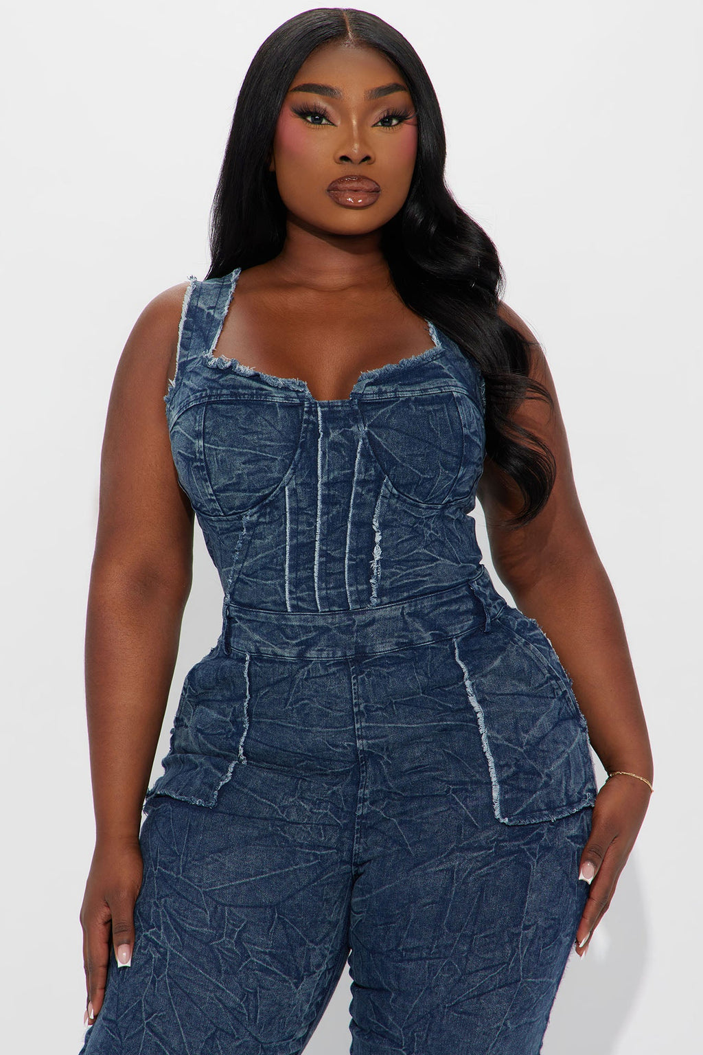 Trust Issues Denim Jumpsuit - Dark Wash