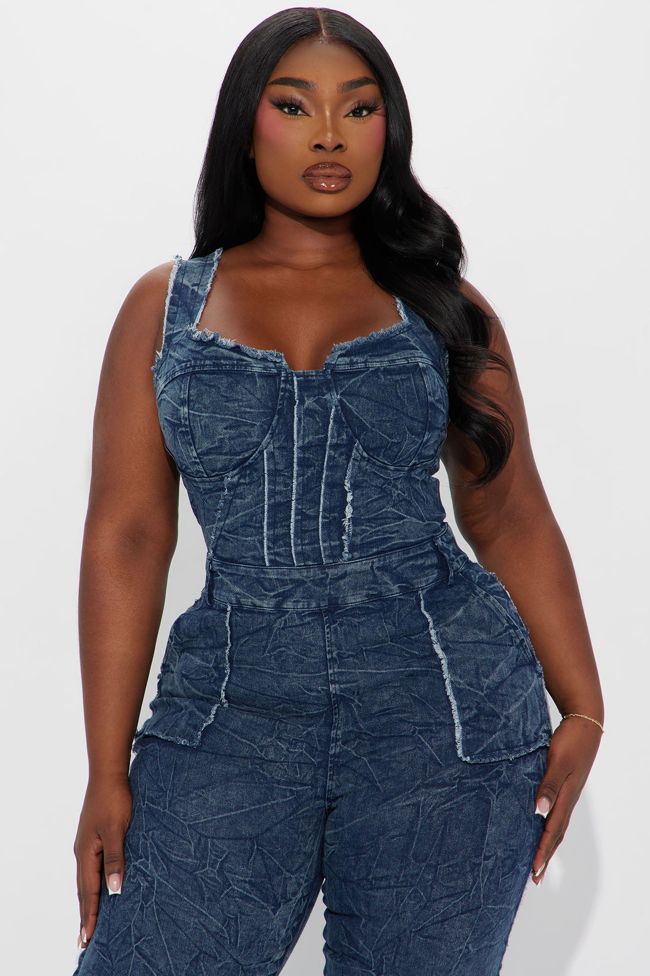Trust Issues Denim Jumpsuit - Dark Wash