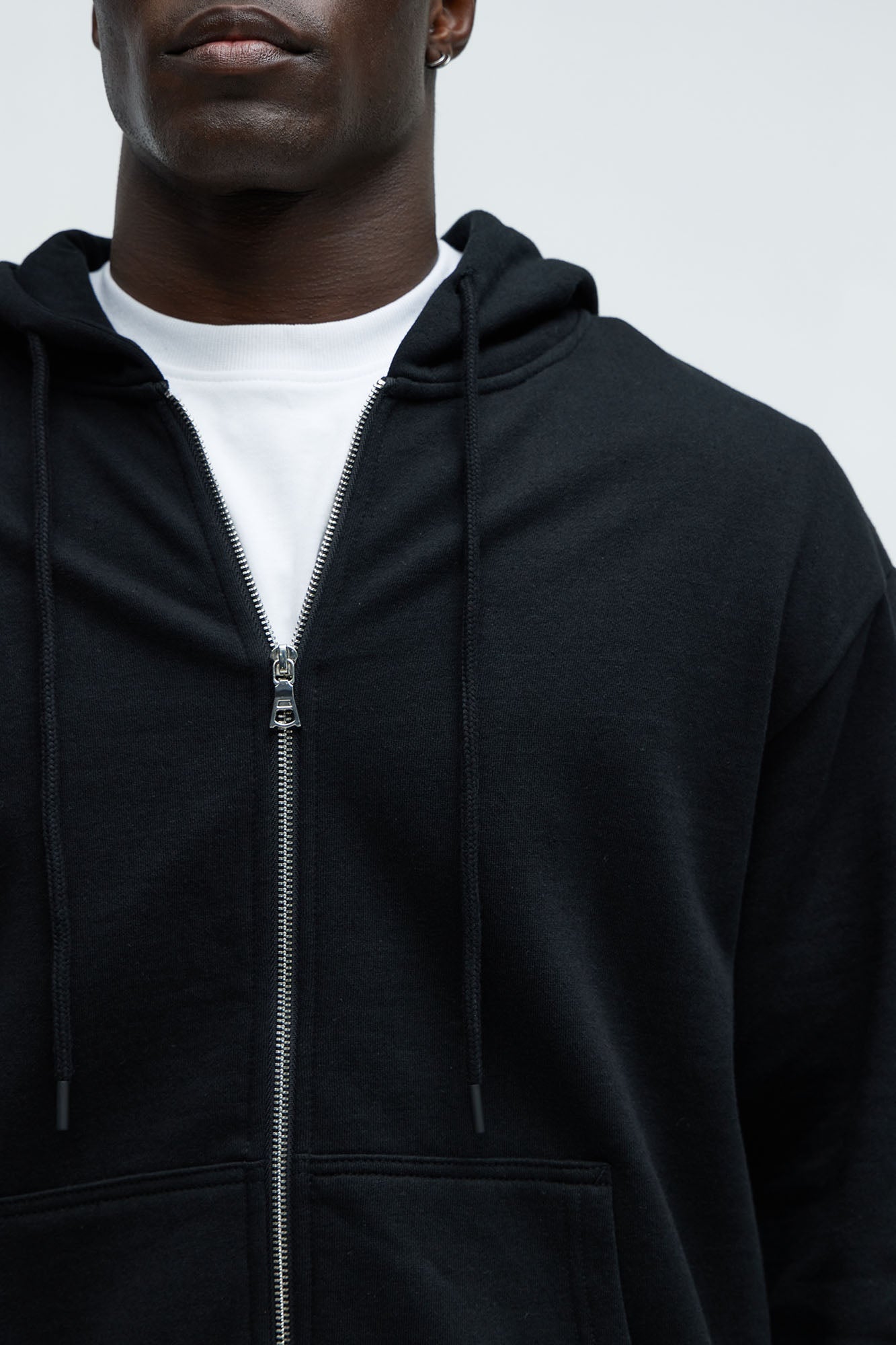 Tyson Zip Up Hoodie - Black