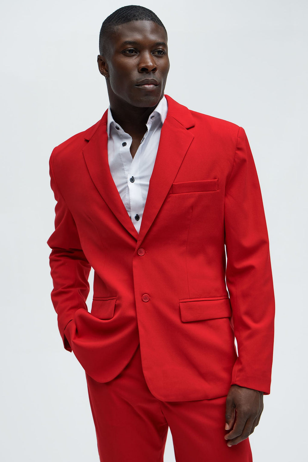 The Modern Stretch Suit Jacket - Red