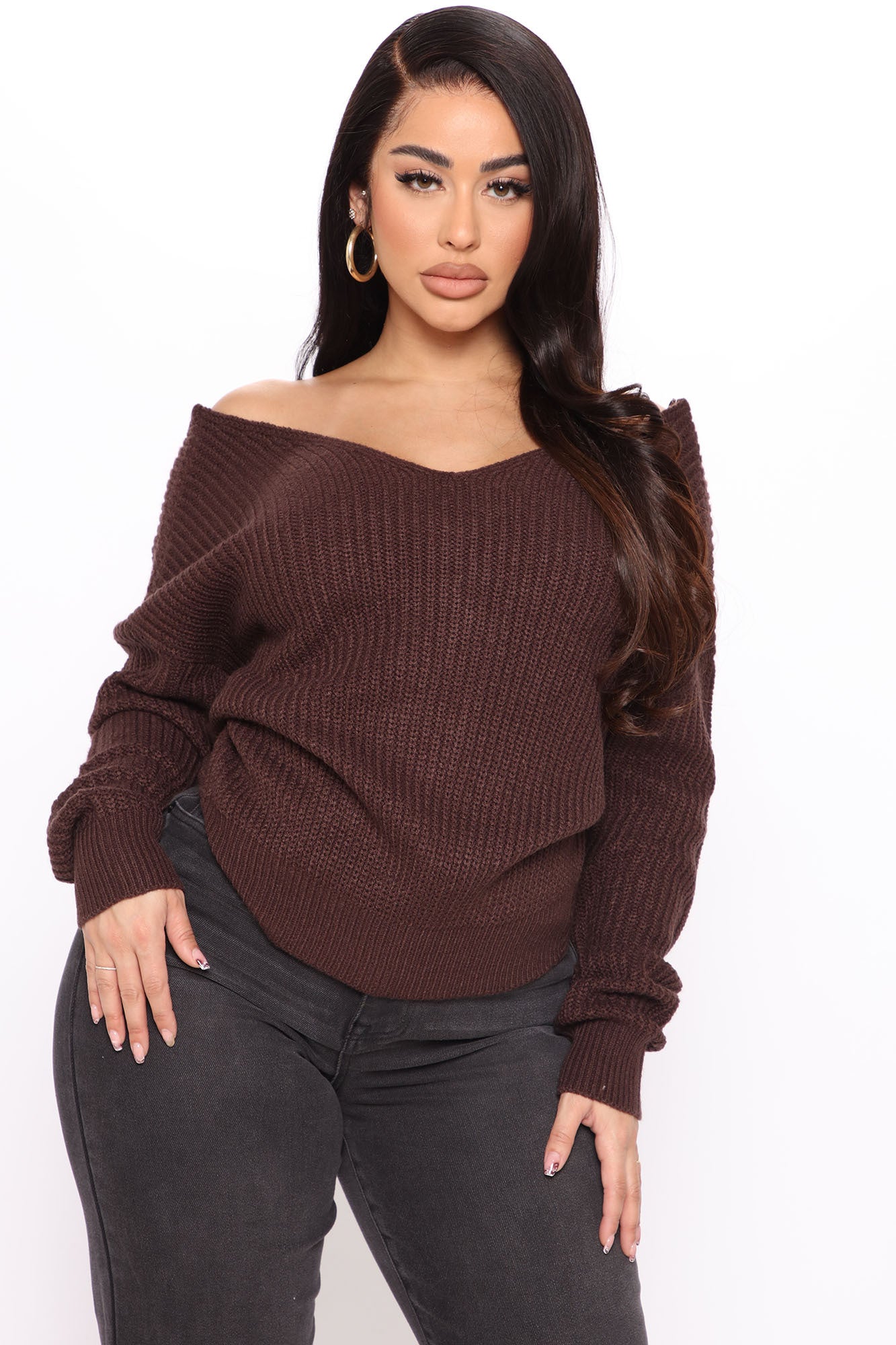 Falls Favorite Girl Sweater II - Chocolate