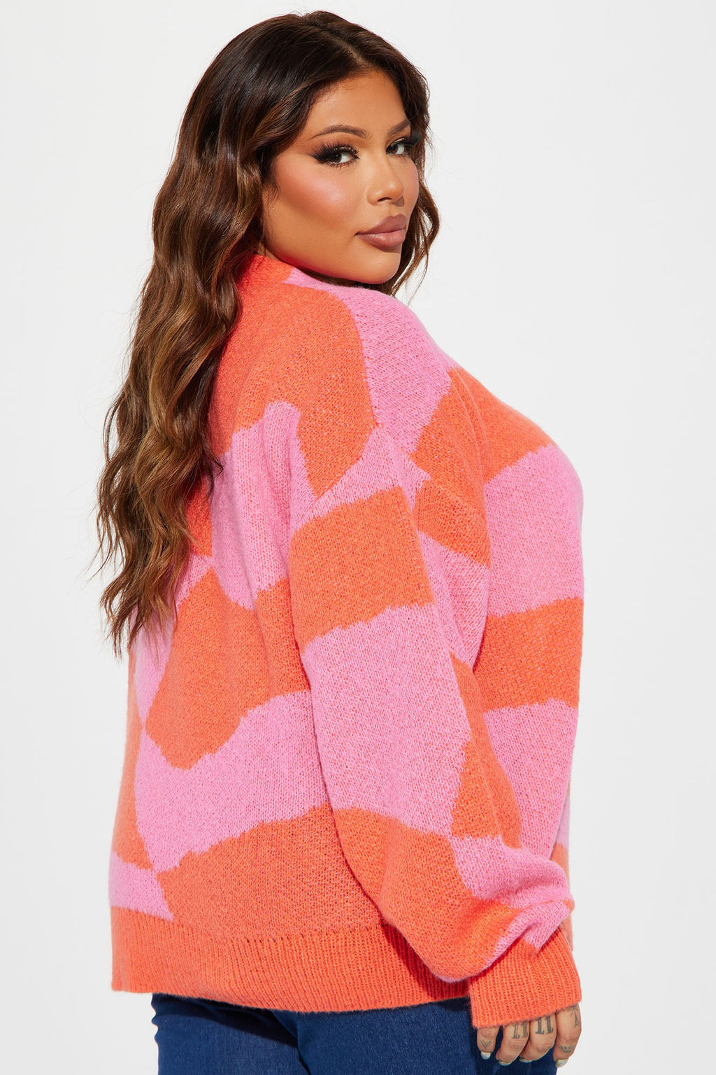 All Mixed Up Cardigan - Pink/combo
