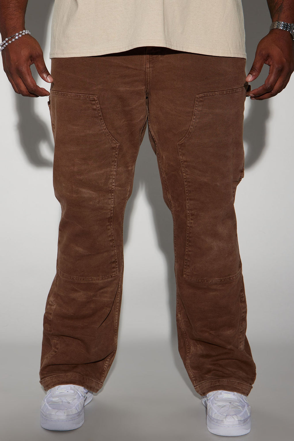 Indestructible Slim Flare Carpenter Pants - Chocolate
