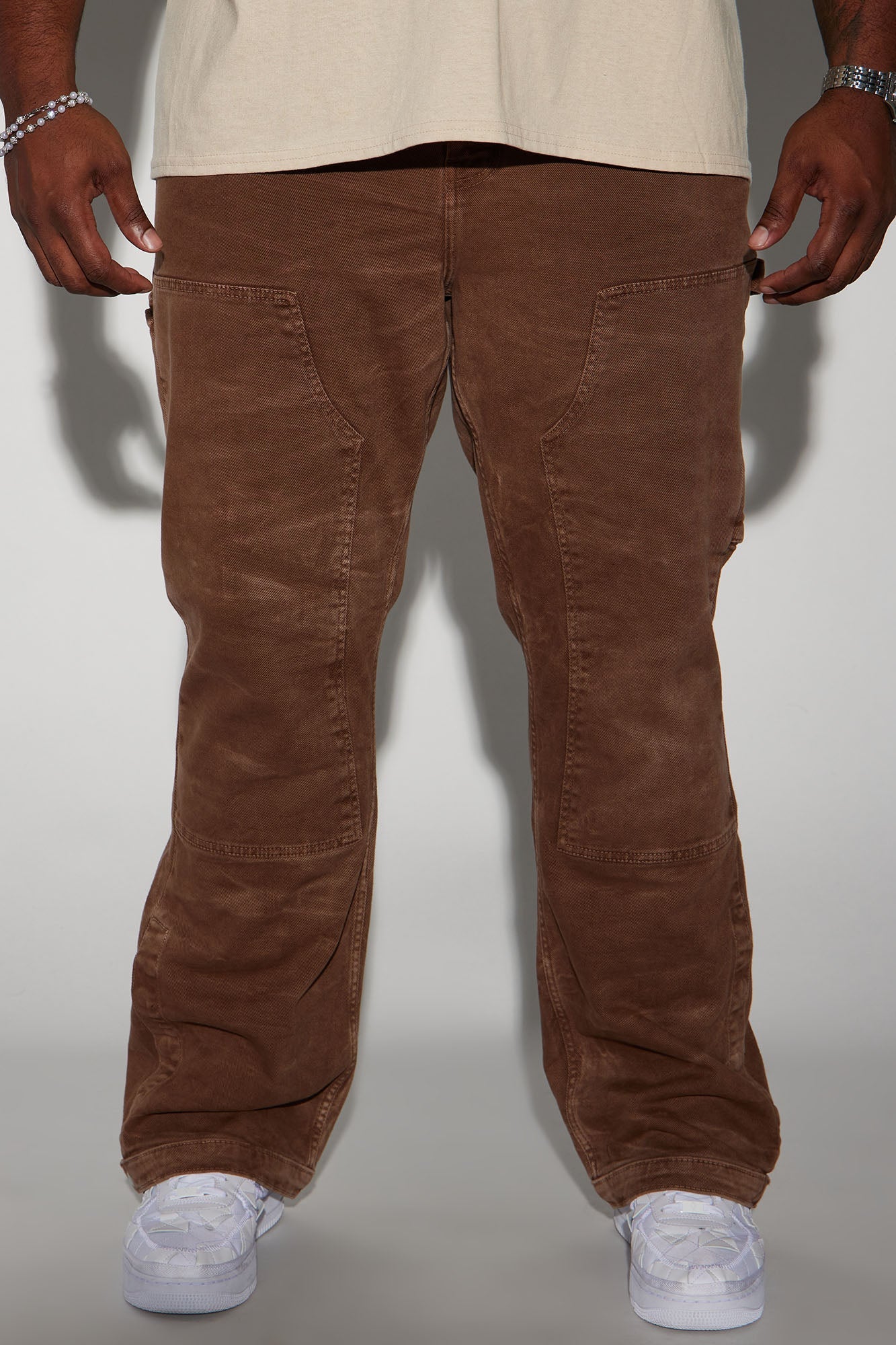 Indestructible Slim Flare Carpenter Pants - Chocolate