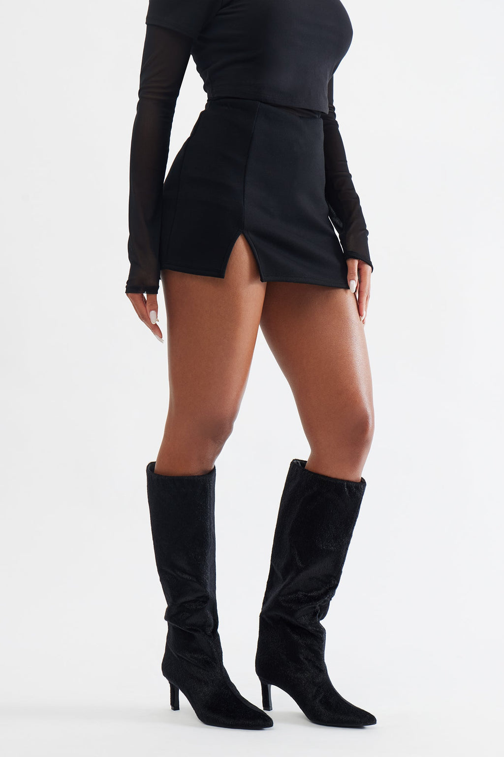 Tiera Knee High Boots - Black