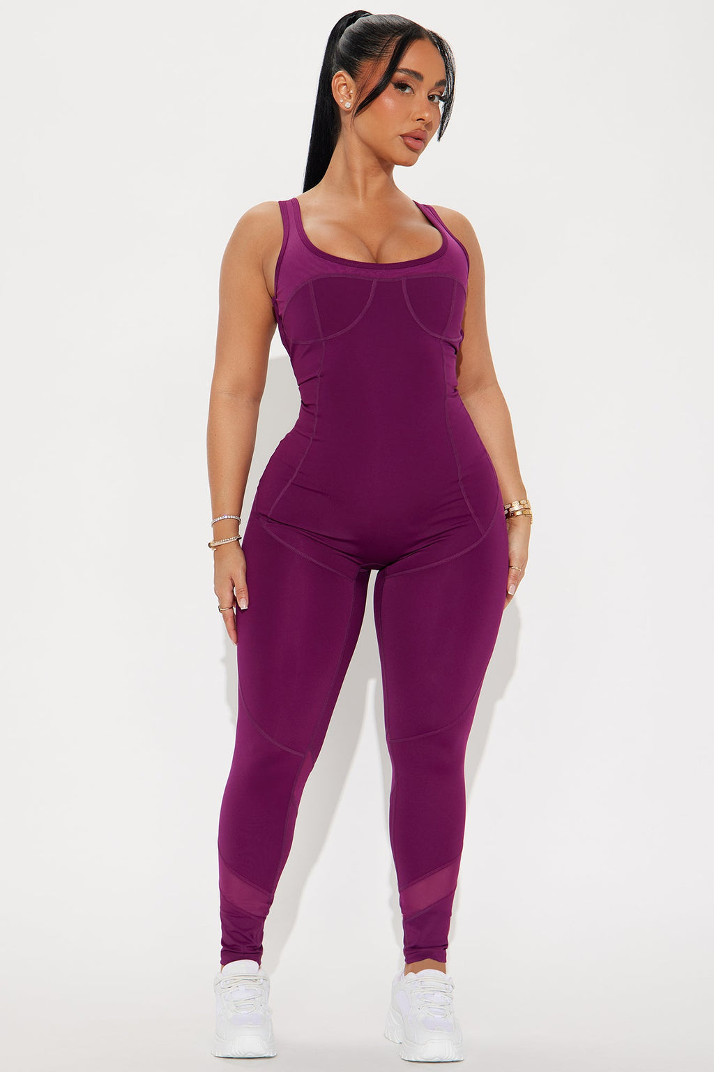 Repeat The Cycle Elevate Active Jumpsuit - Plum