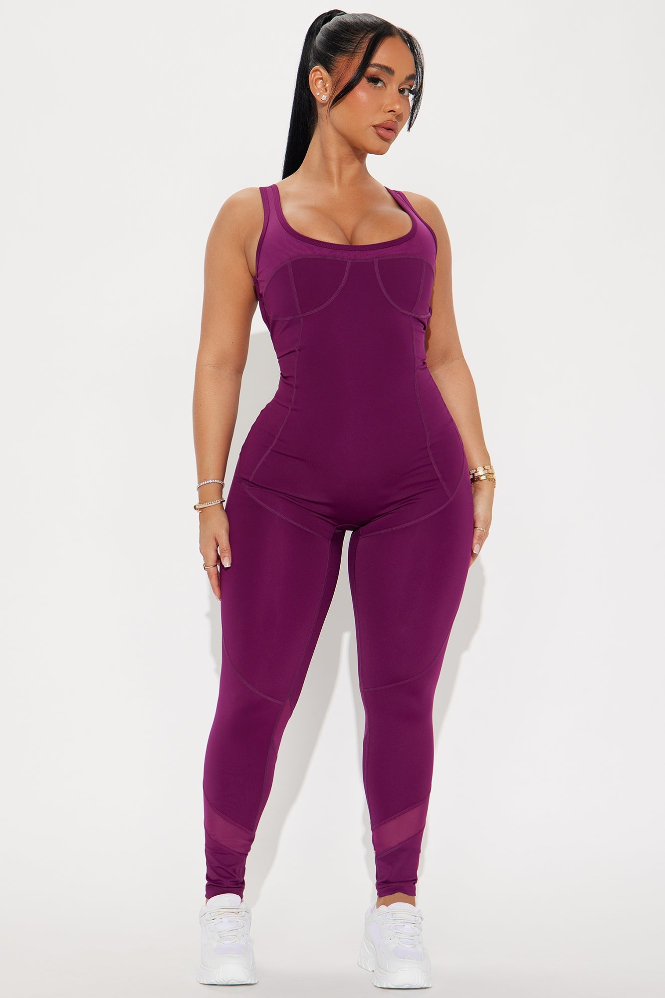 Repeat The Cycle Elevate Active Jumpsuit - Plum
