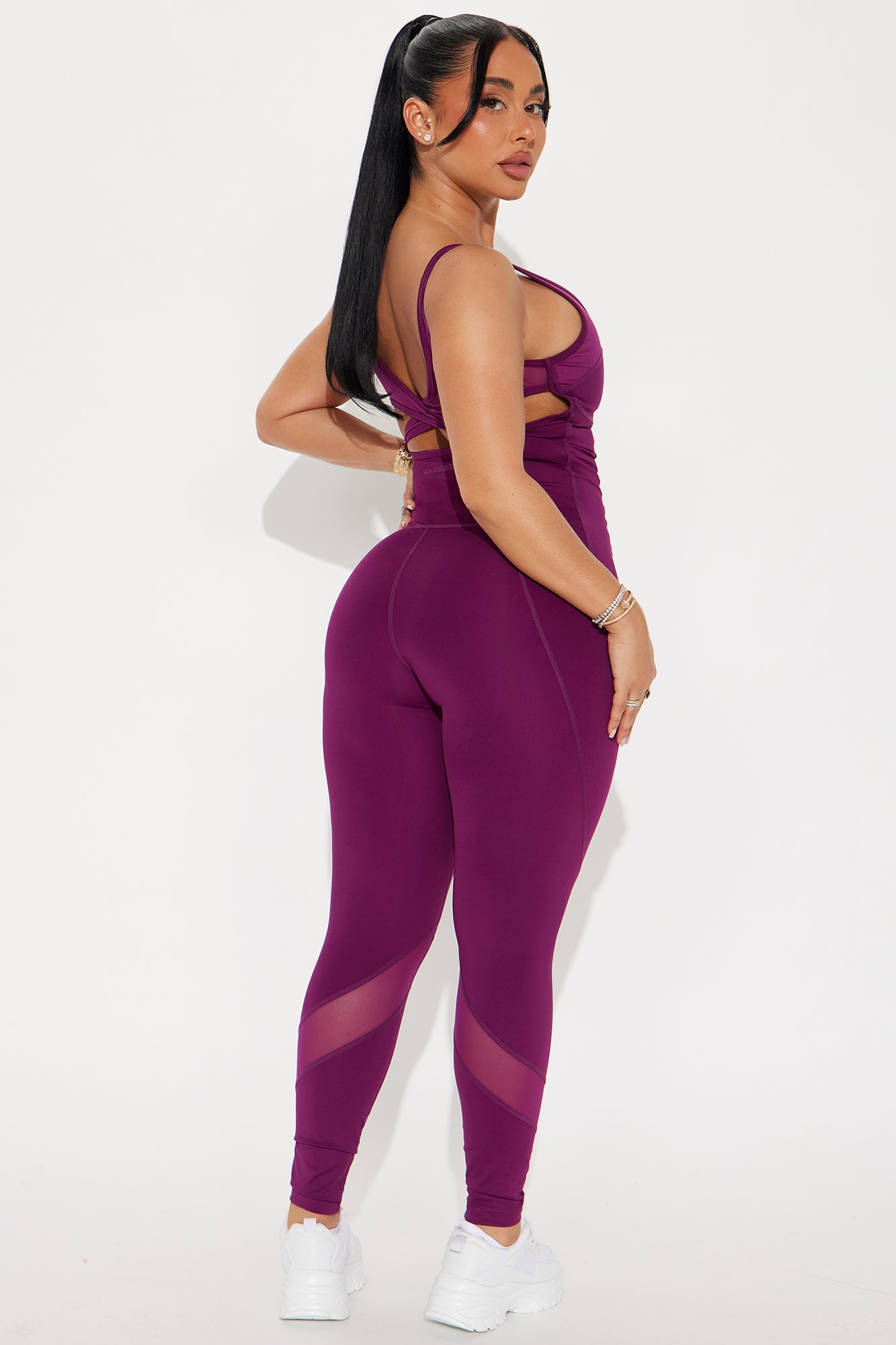 Repeat The Cycle Elevate Active Jumpsuit - Plum