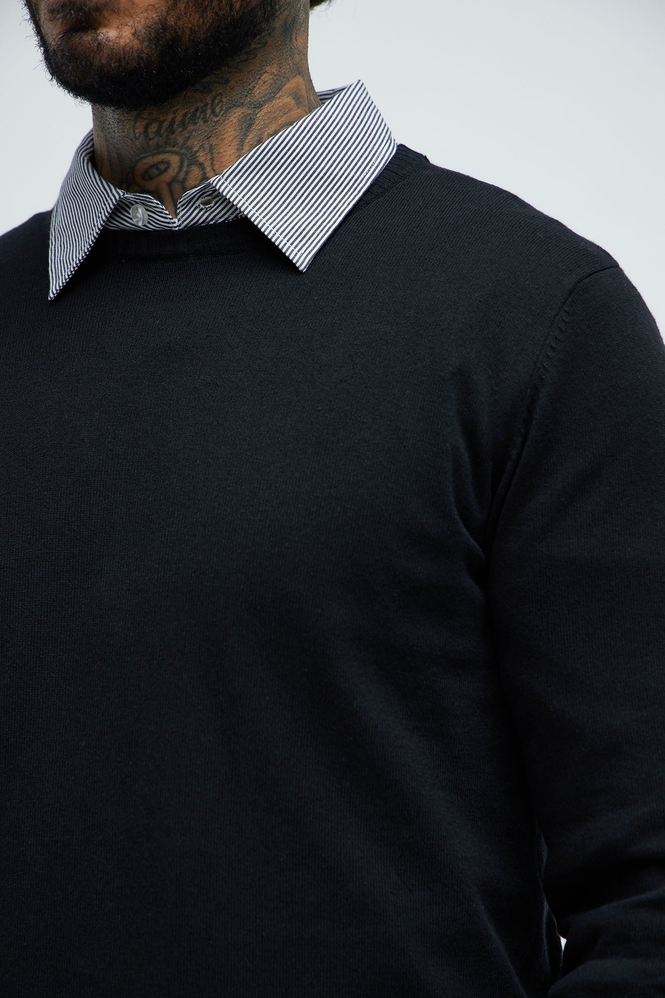 Cozy and Cool Crewneck Sweater - Black