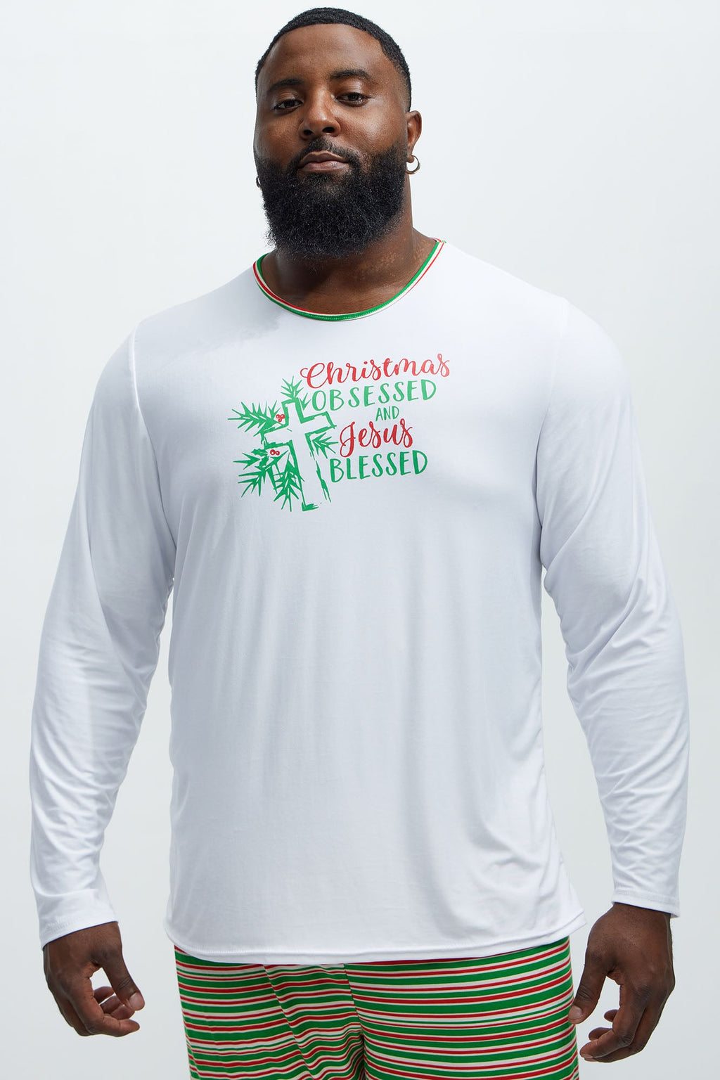 Reason For The Season Holiday PJ Set - White/combo