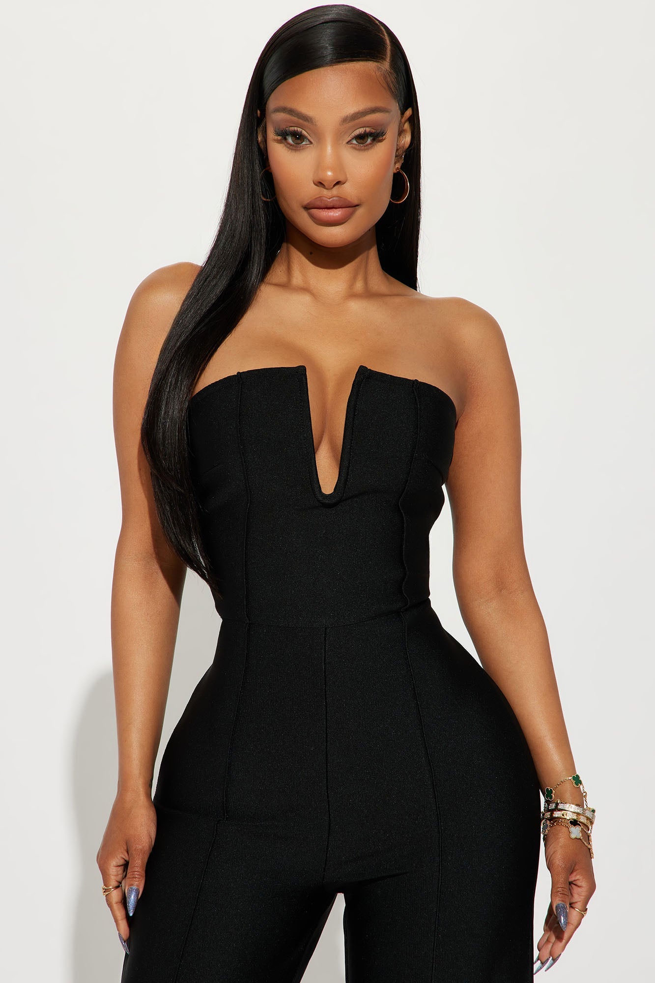 Someone To You Bandage Jumpsuit  - Black