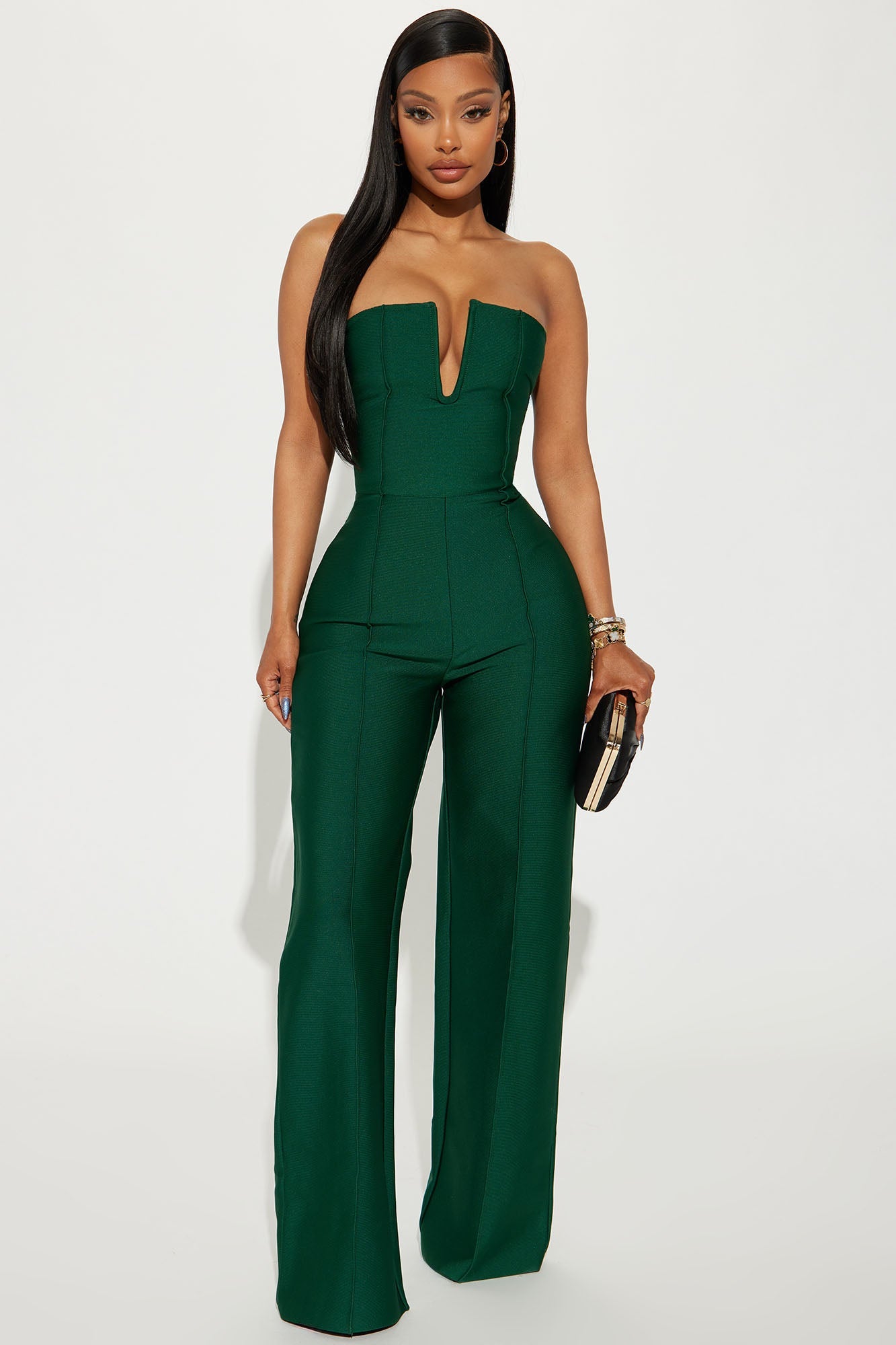 Someone To You Bandage Jumpsuit  - Hunter