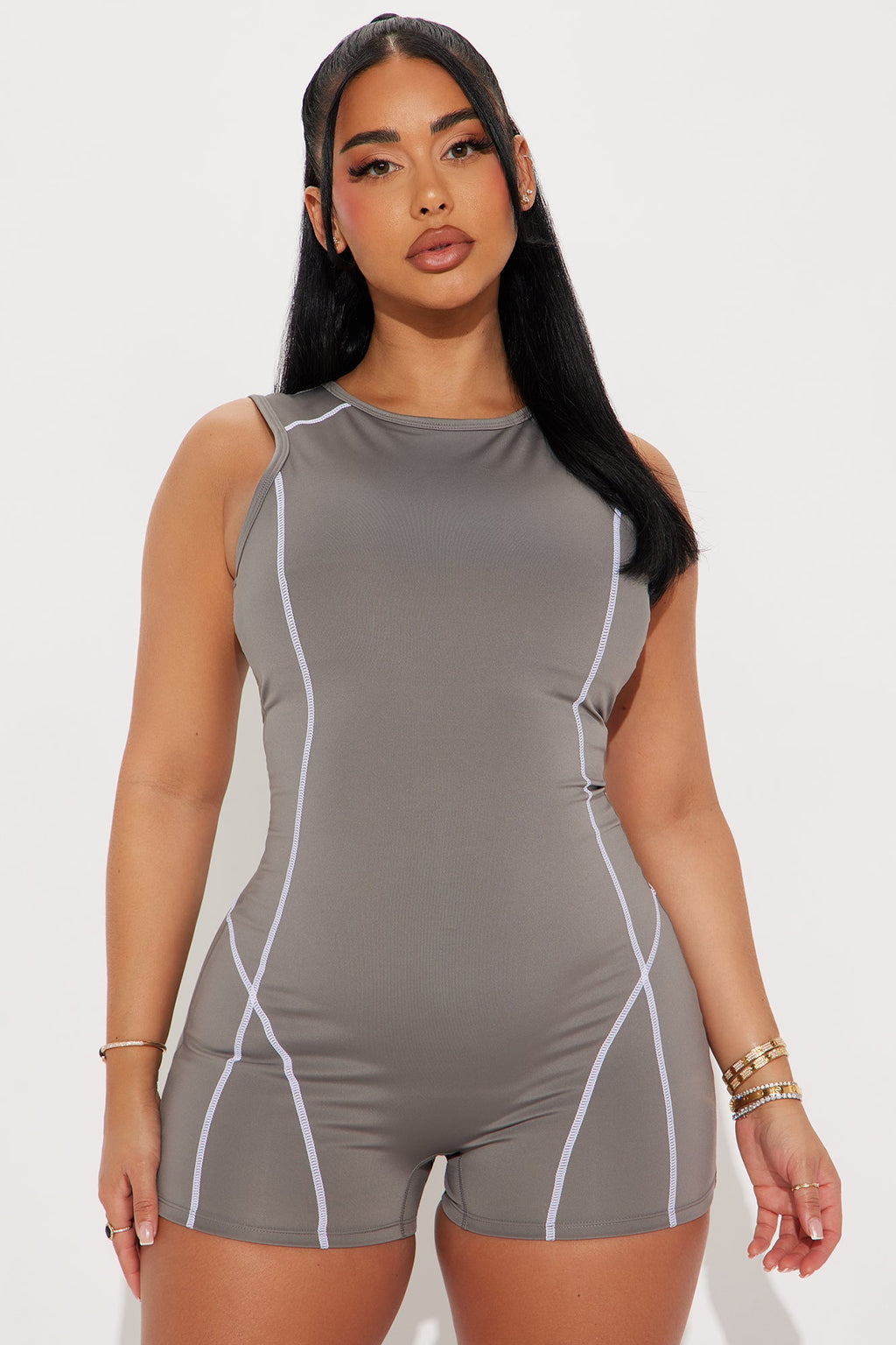 Pedal Princess Elevate Active Romper - Charcoal