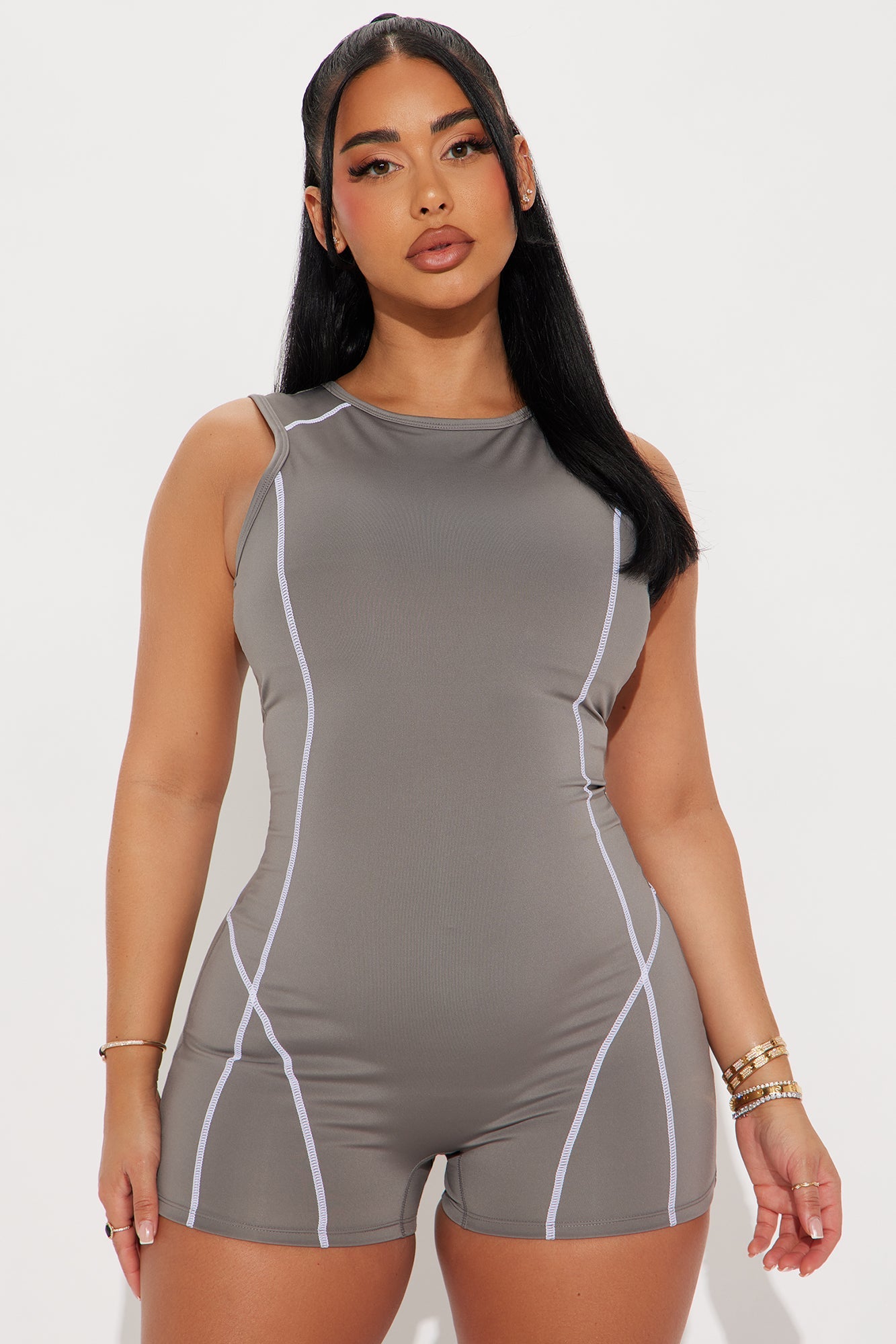 Pedal Princess Elevate Active Romper - Charcoal
