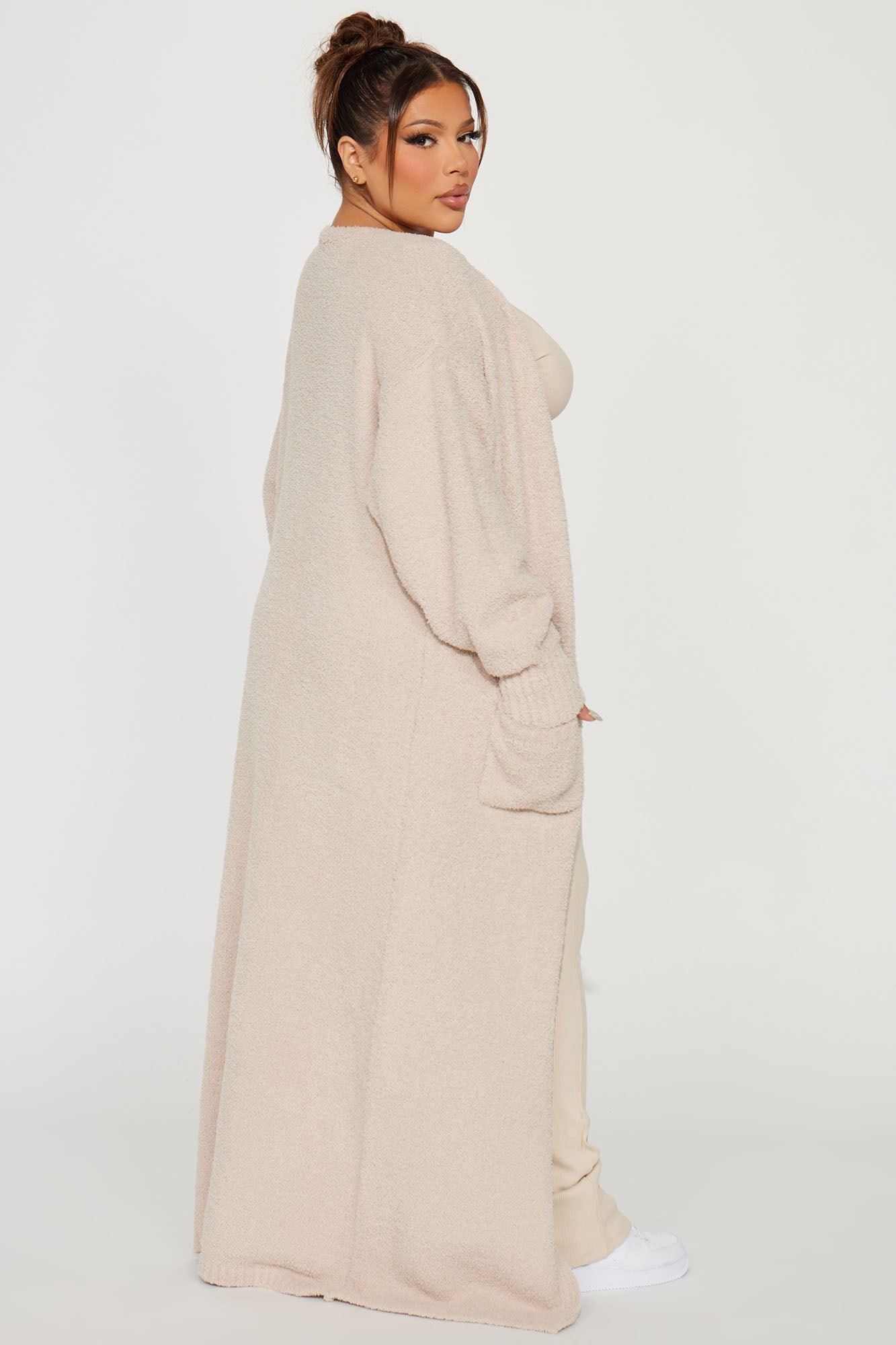 Living In It Cardigan - Taupe