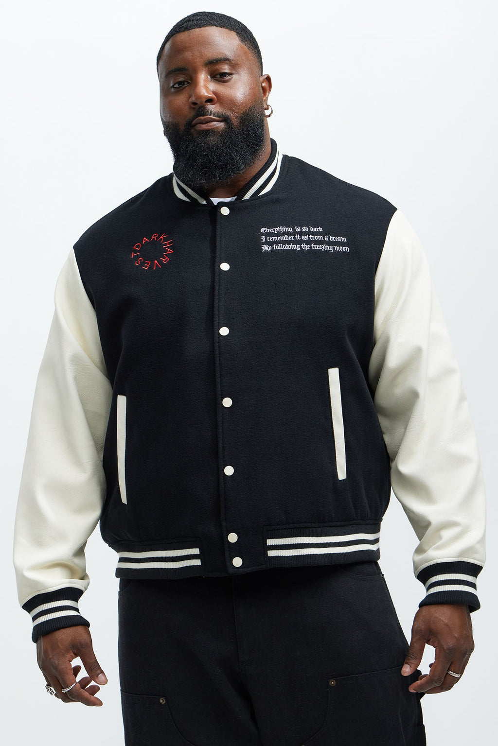 Dark Harvest Varsity Jacket - Black