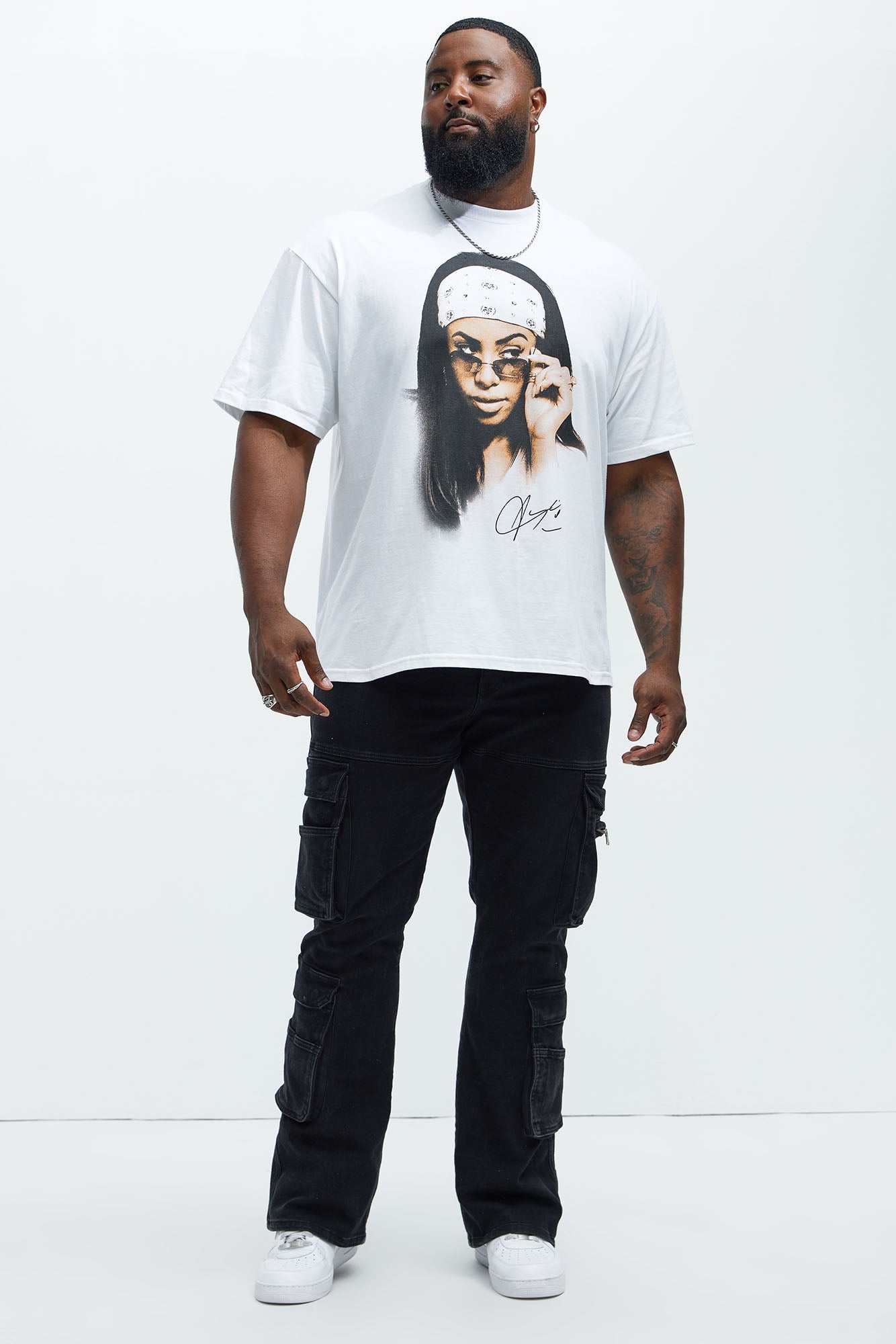 Aaliyah Are You That Somebody Short Sleeve Tee - White