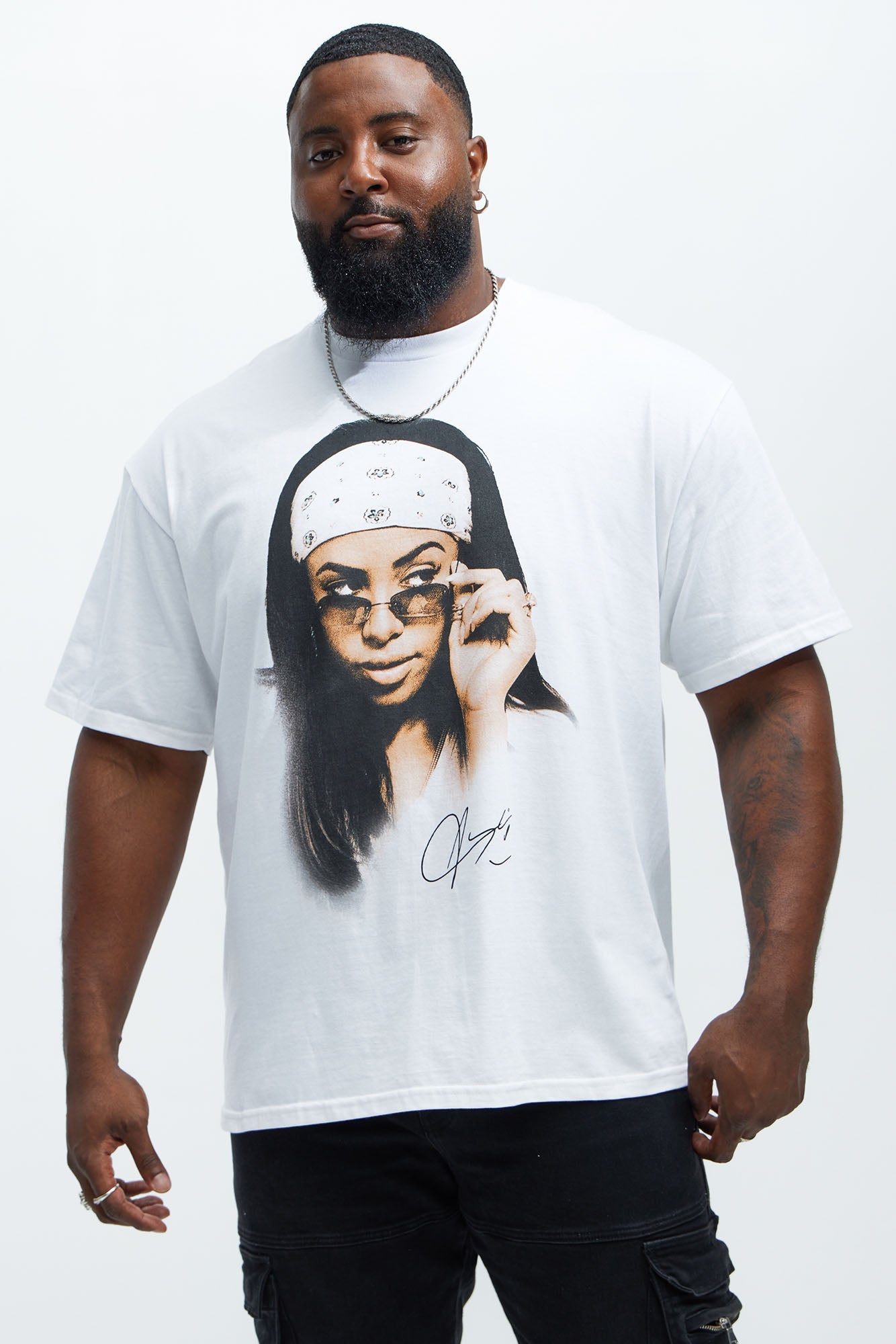 Aaliyah Are You That Somebody Short Sleeve Tee - White