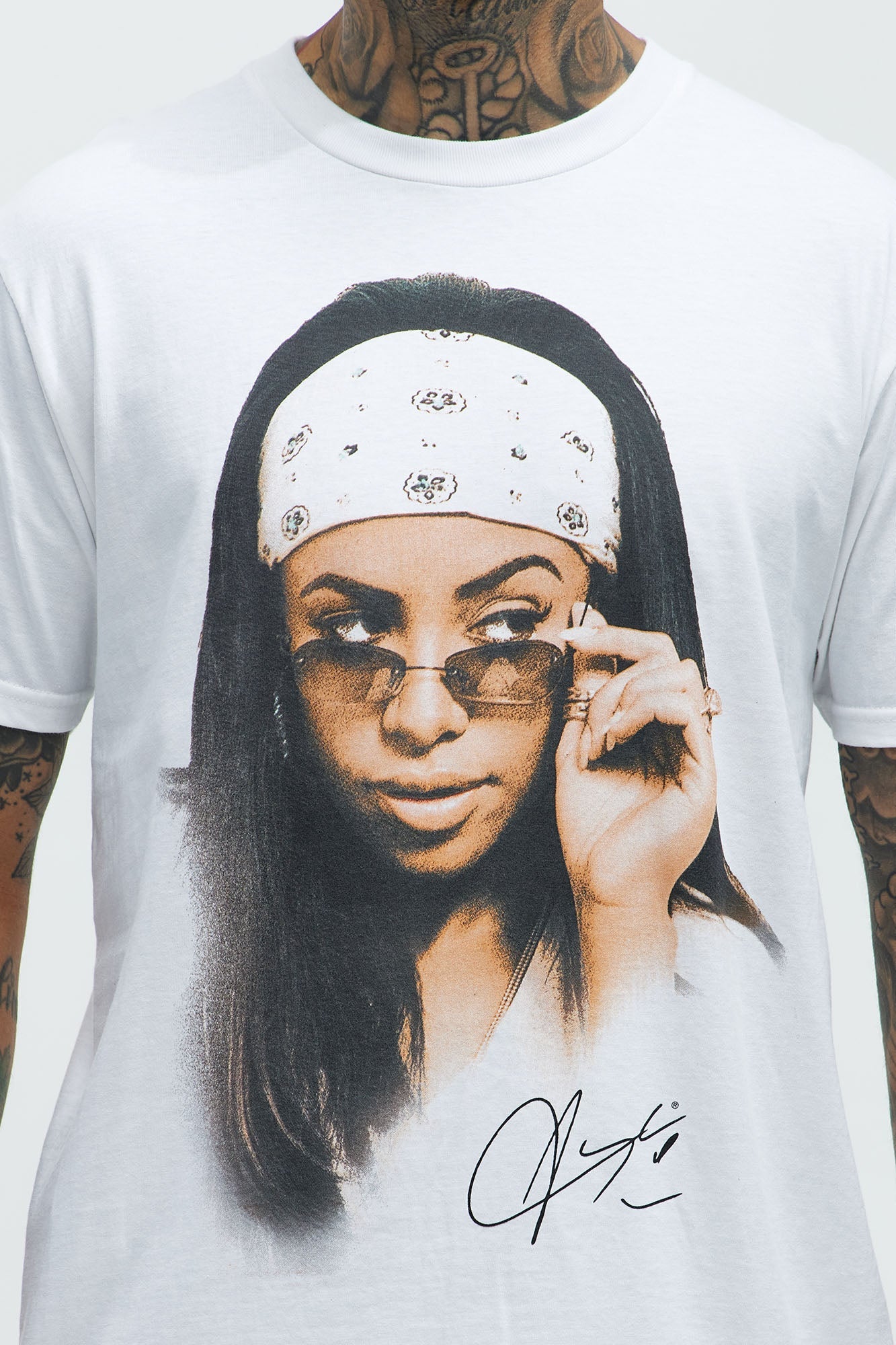 Aaliyah Are You That Somebody Short Sleeve Tee - White