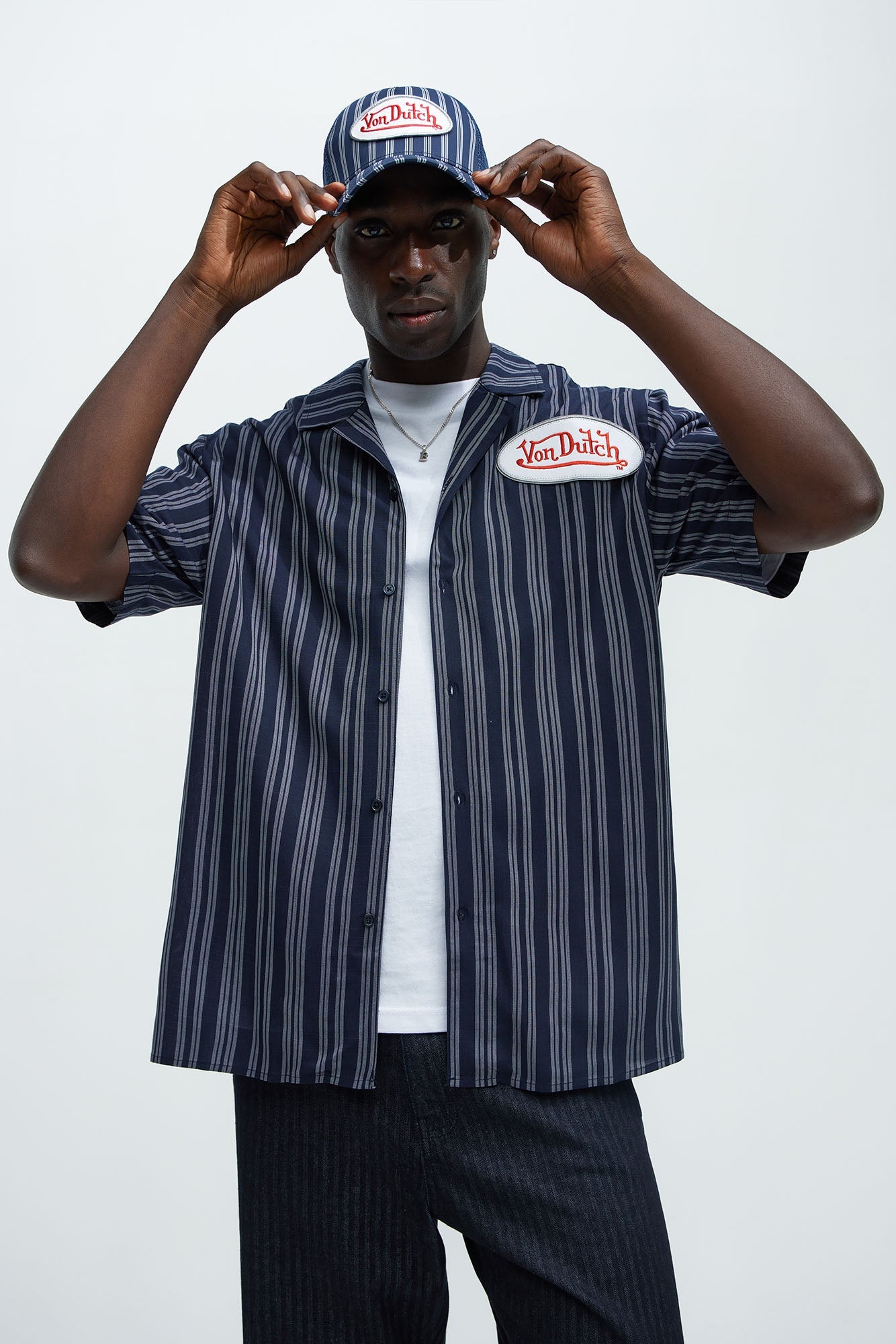 Von Dutch Patch Shirt - Blue/combo