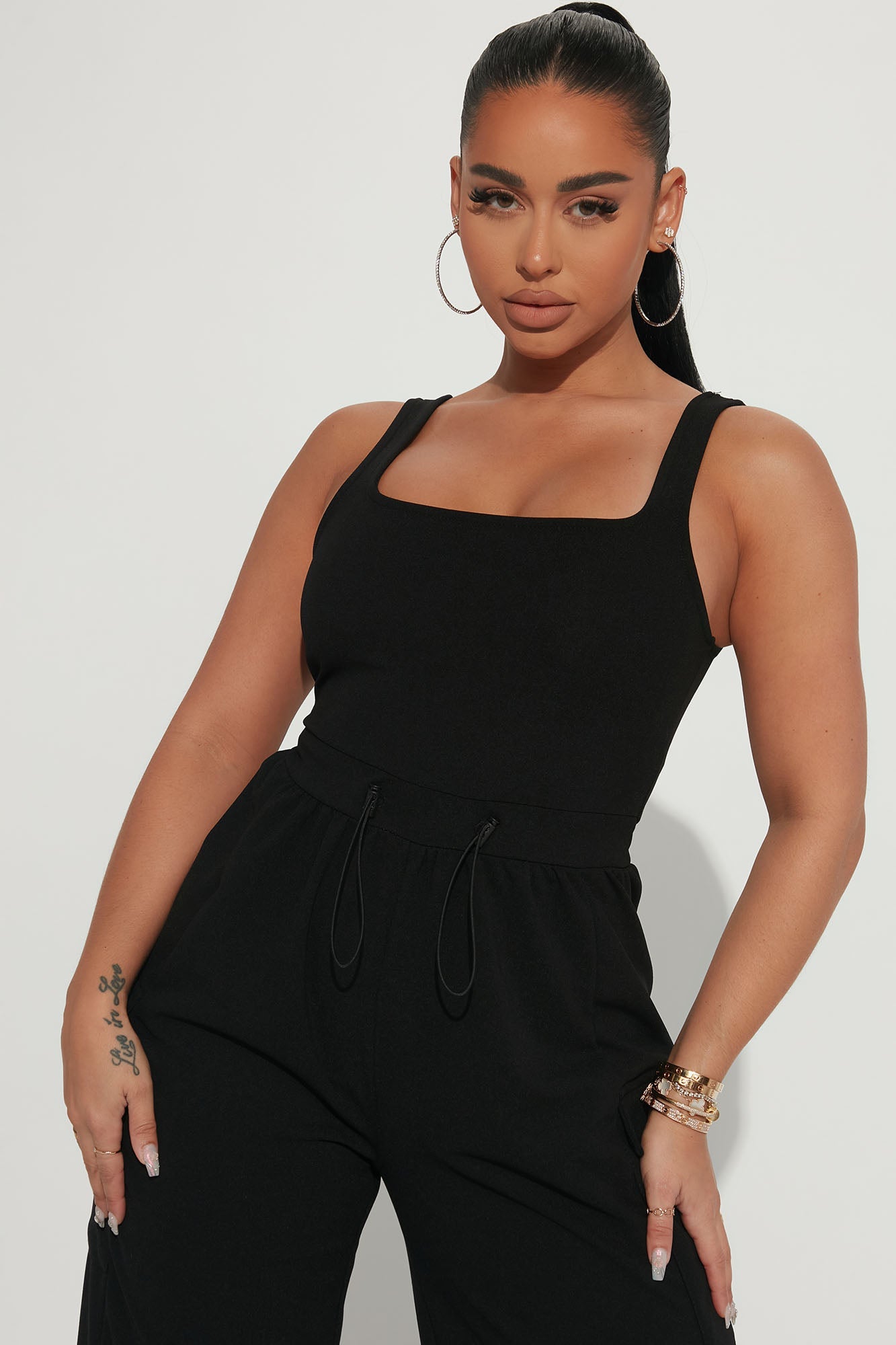 Willow Cargo Jumpsuit - Black