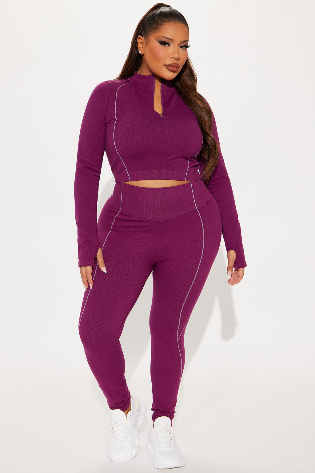 Clean Lines Active Set - Plum