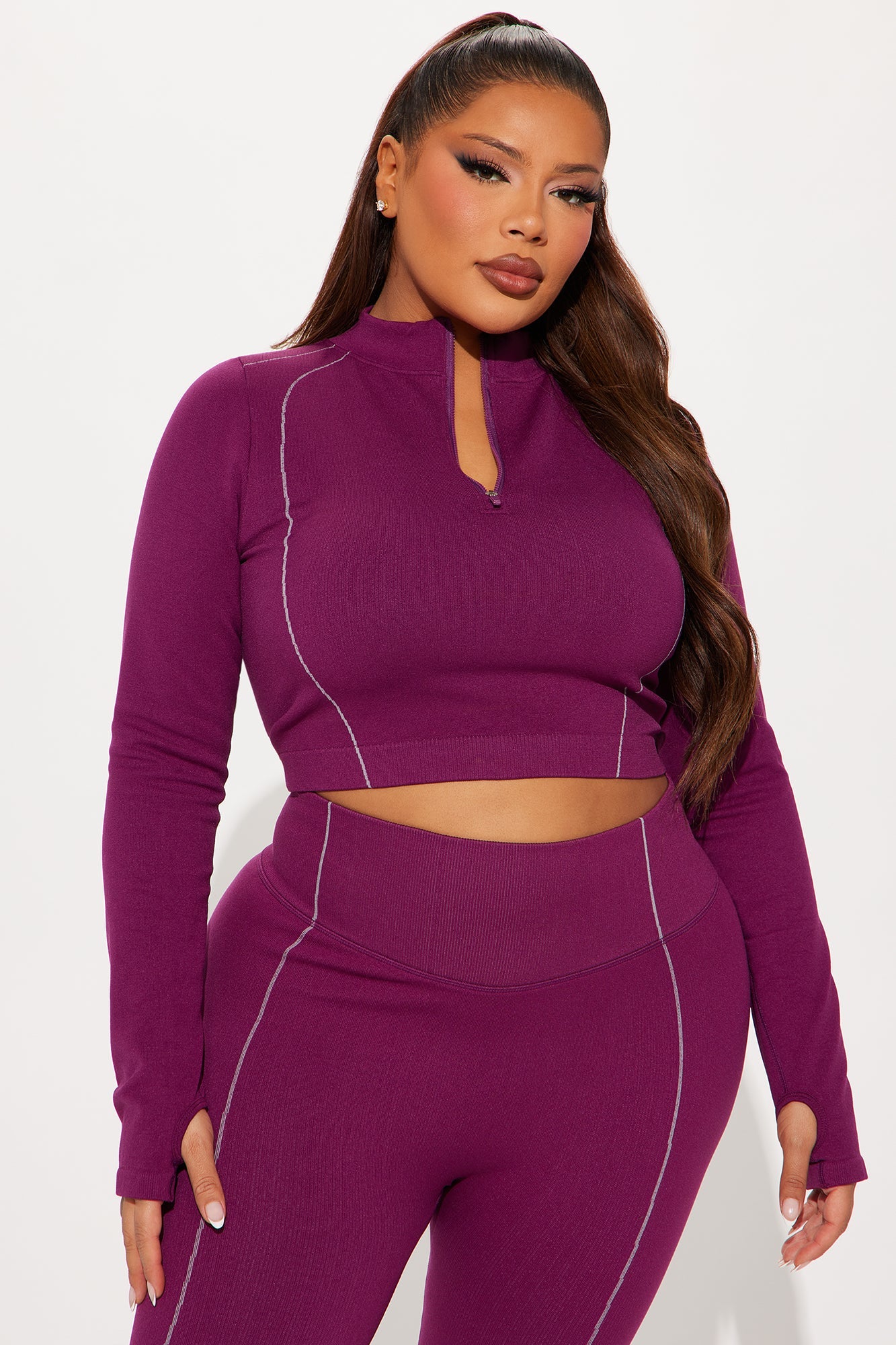Clean Lines Active Set - Plum
