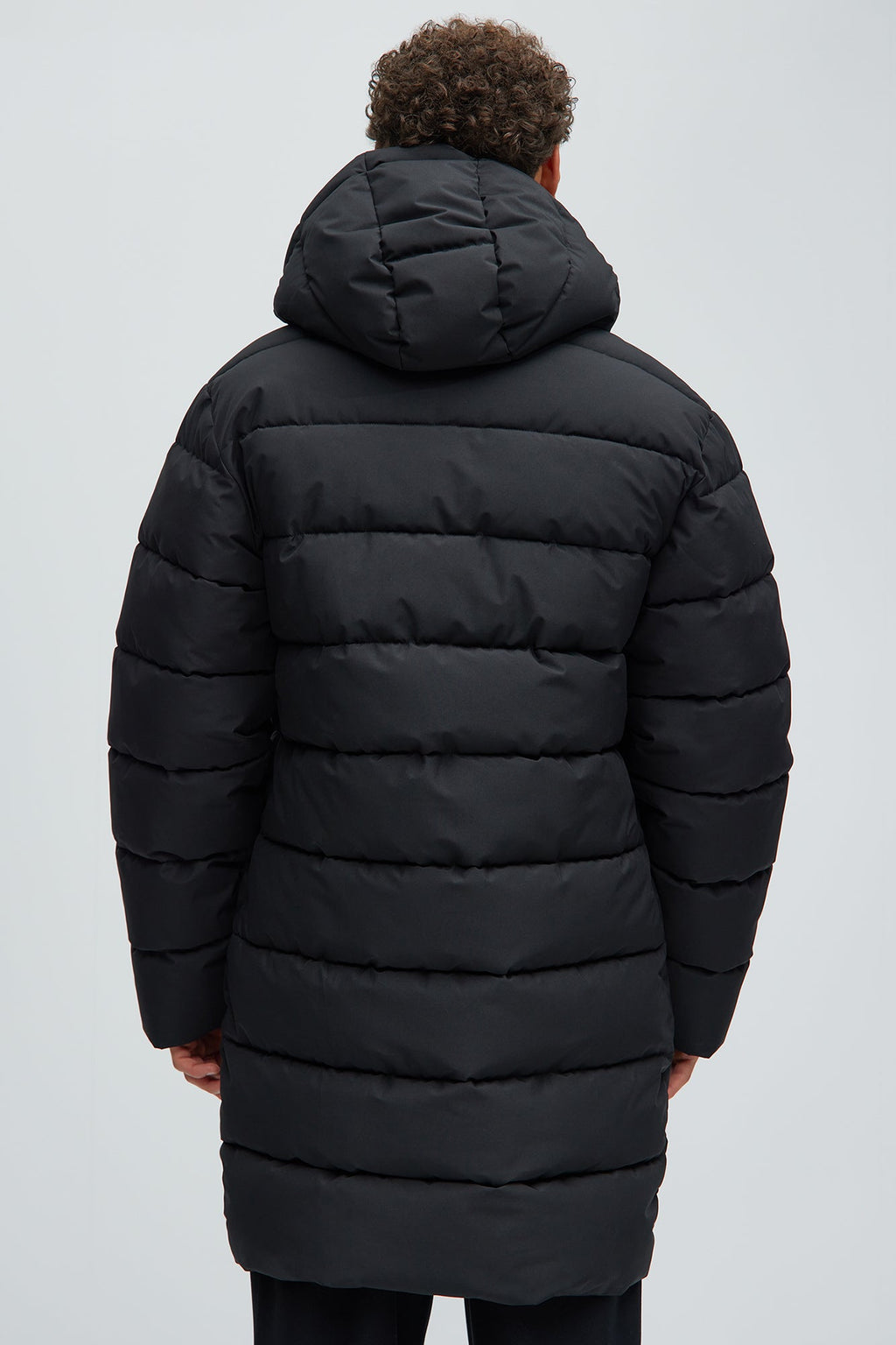 Flexin' Puffer Long Coat - Black